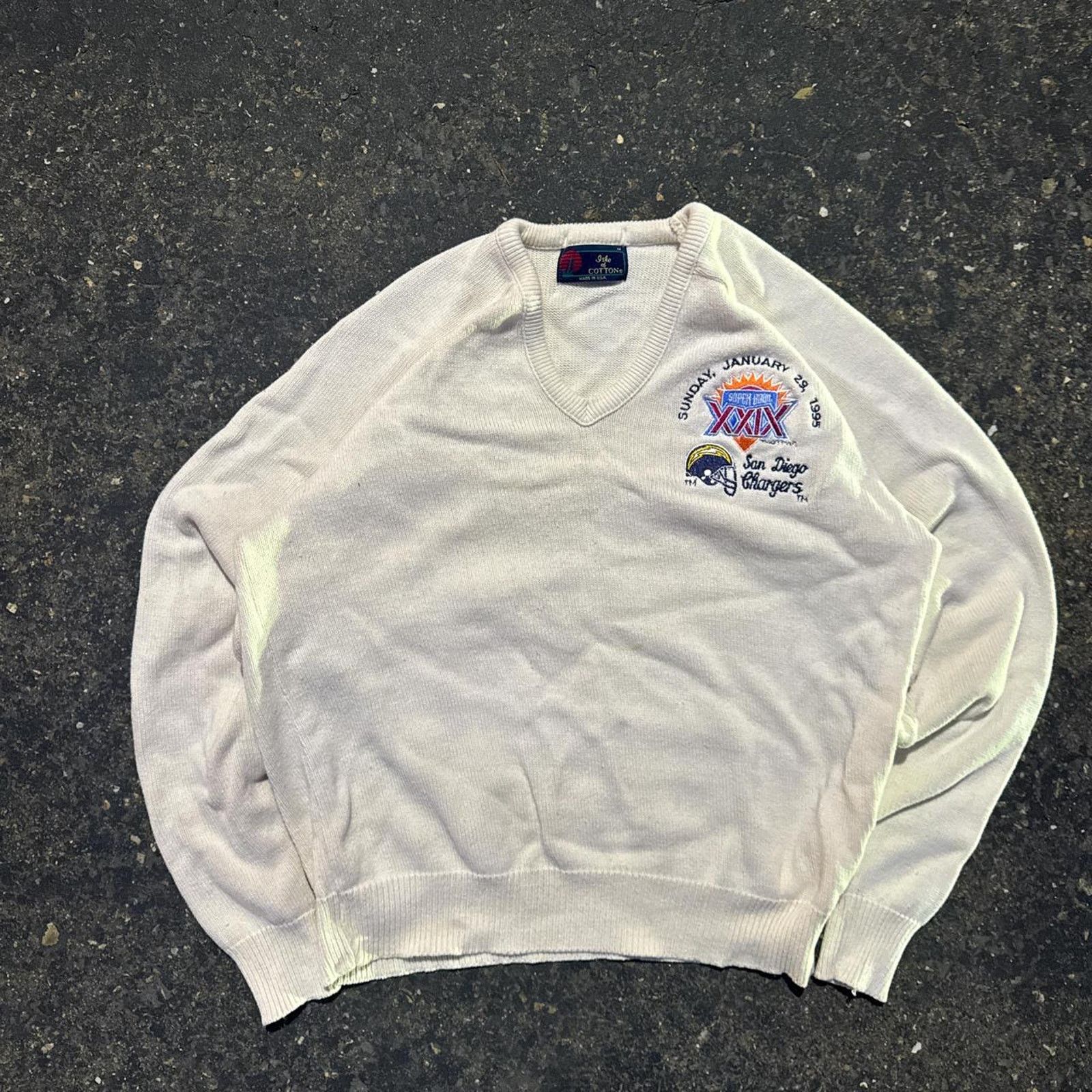 NFL Vintage 1995 Super Bowl Knit Sweater chargers Size Medium Size US M / EU 48-50 / 2 - 1 Thumbnail
