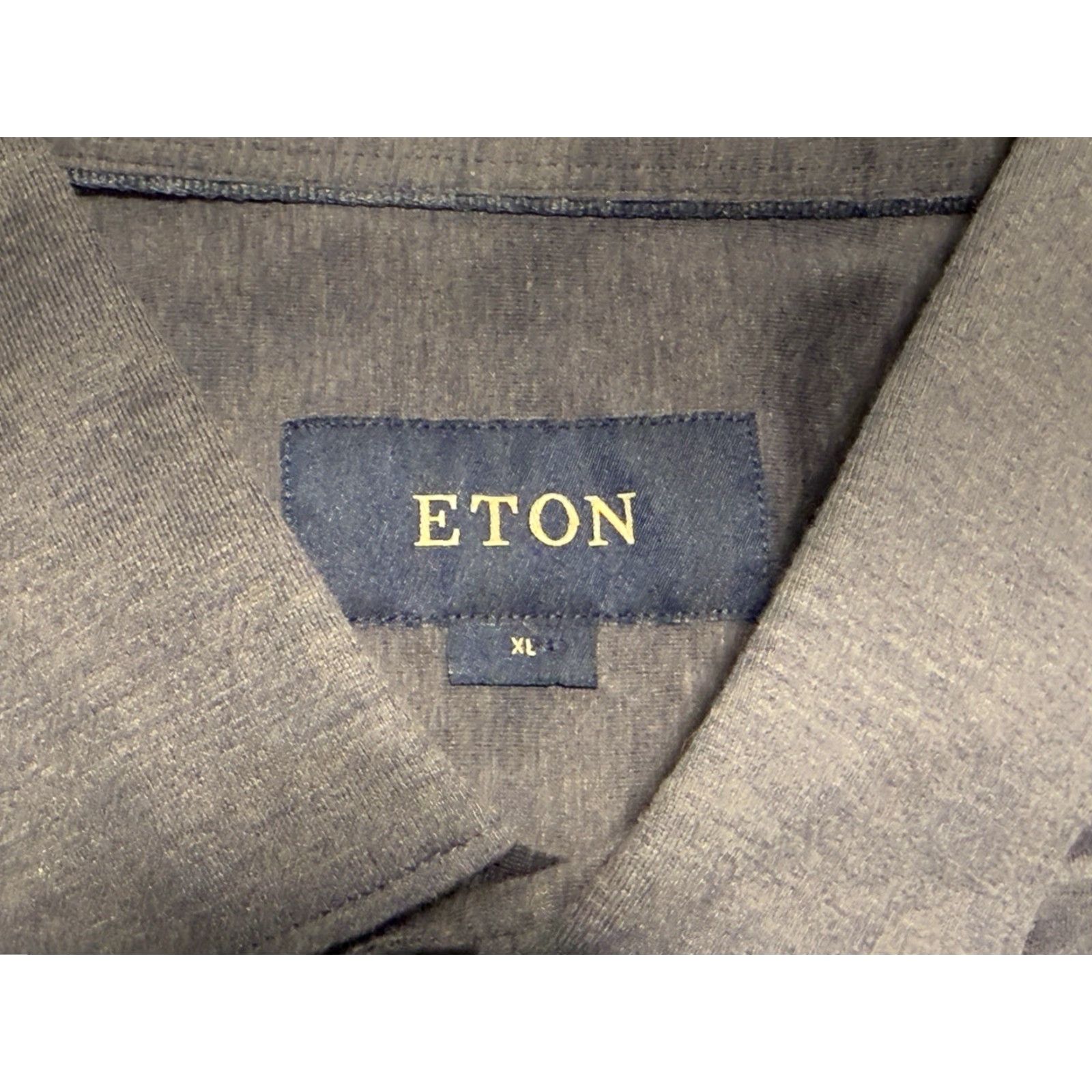 Eton Eton Shirt Adult XL Blue Cotton Jersey Casual Button Up Mens Size US XL / EU 56 / 4 - 4 Thumbnail