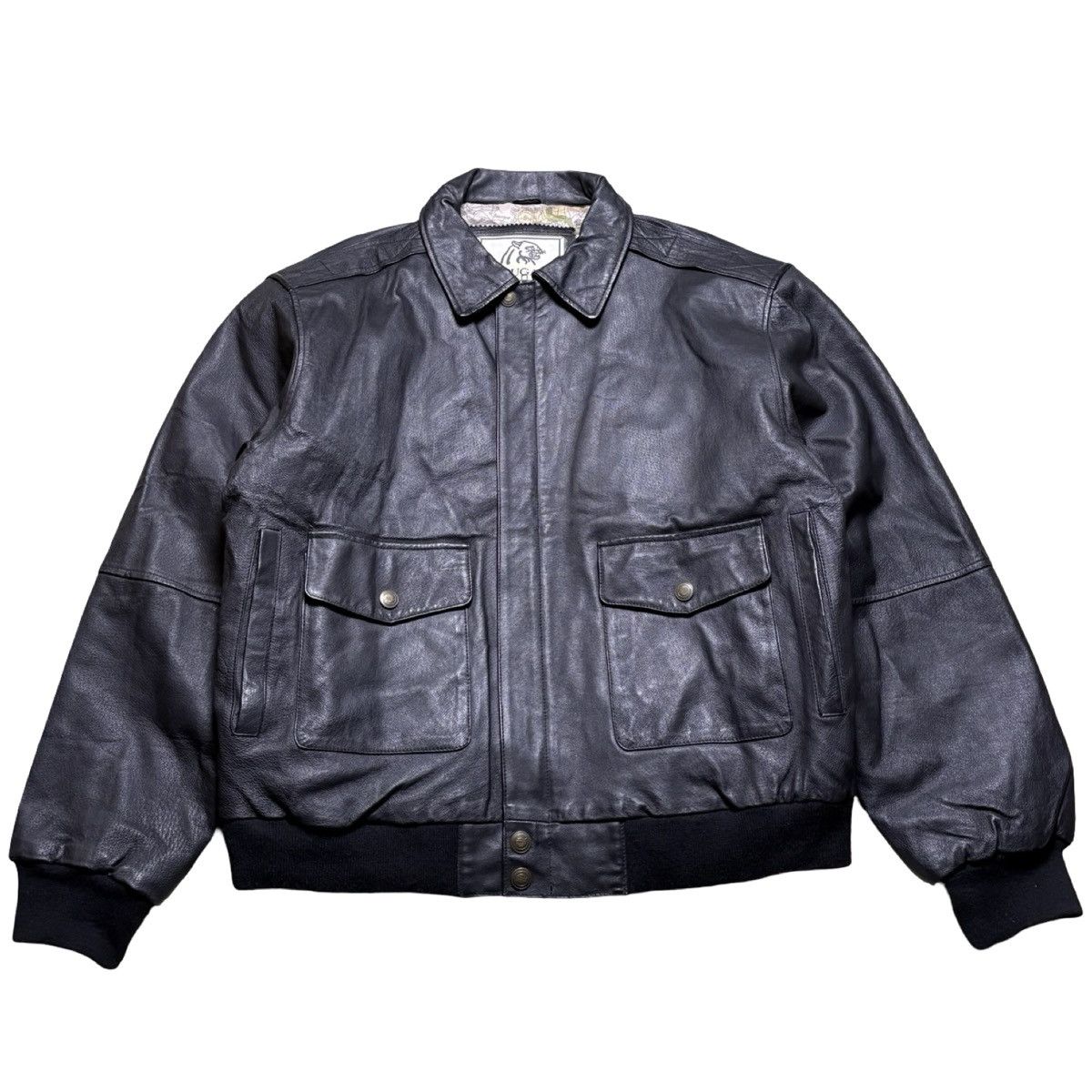 Other Vintage Cougar Black Leather Jacket Bomber Flight A2 Men's L Size US L / EU 52-54 / 3 - 1 Thumbnail
