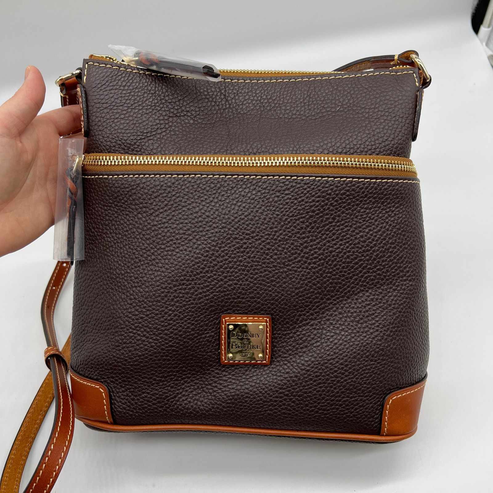 Dooney & Bourke Dooney & Bourke Pebble Leather Crossbody Purse Brown T'moro Size ONE SIZE - 11 Thumbnail