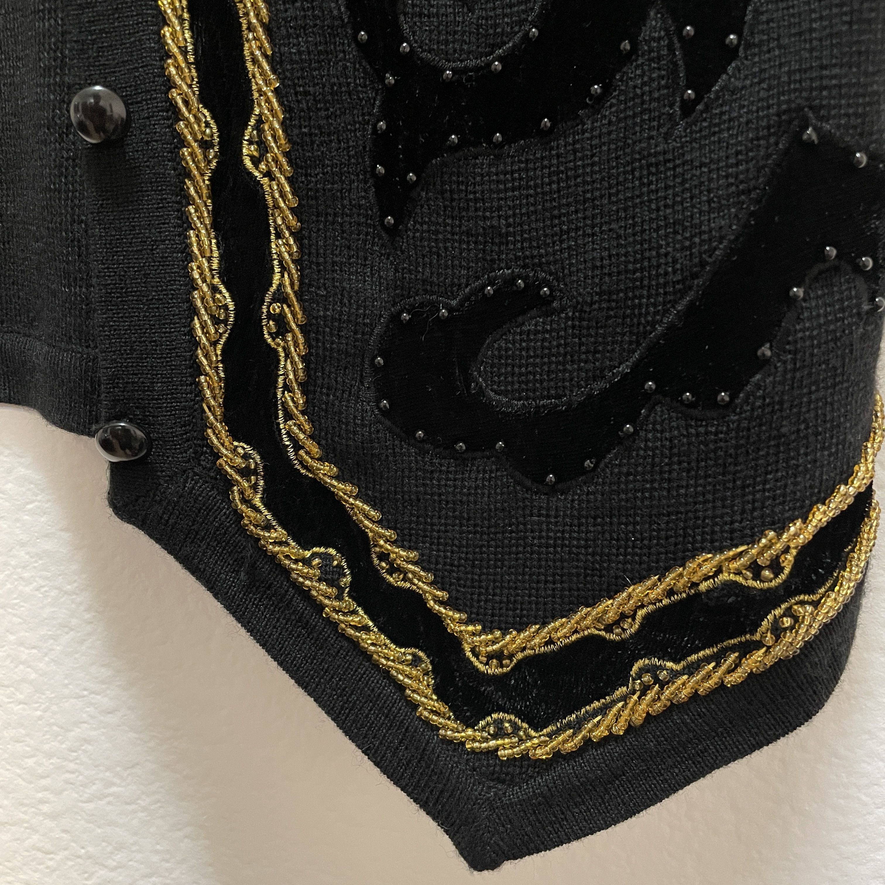 Other Rafaella Black / Gold Vintage 90s Vest Size M / US 6-8 / IT 42-44 - 4 Thumbnail