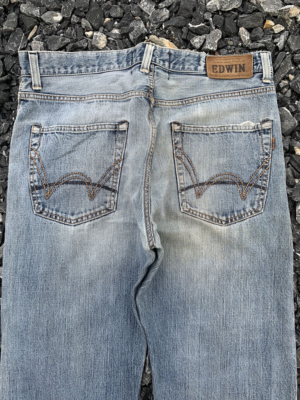 Other VINTAGE EDWIN 505V SELVEDGE FADED JAPANESE DISTRESSED DENIM Size US 38 / EU 54 - 9 Thumbnail