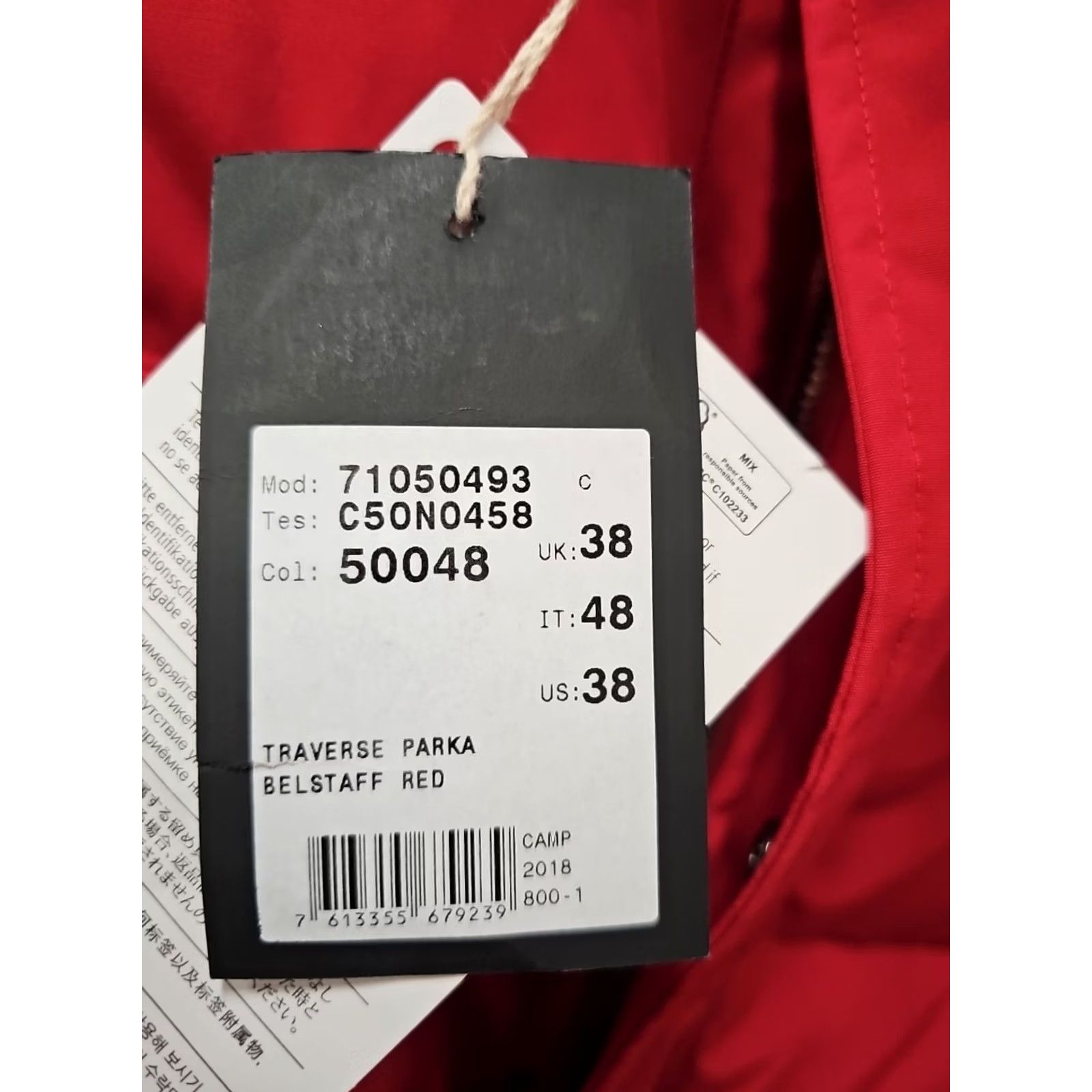 Belstaff Belstaff Parka Jacket Down Filled Traverse Mid-Length Zip Black 38 Men Wool/Cotton Down Jacket Size US XXS / EU 40 - 5 Thumbnail