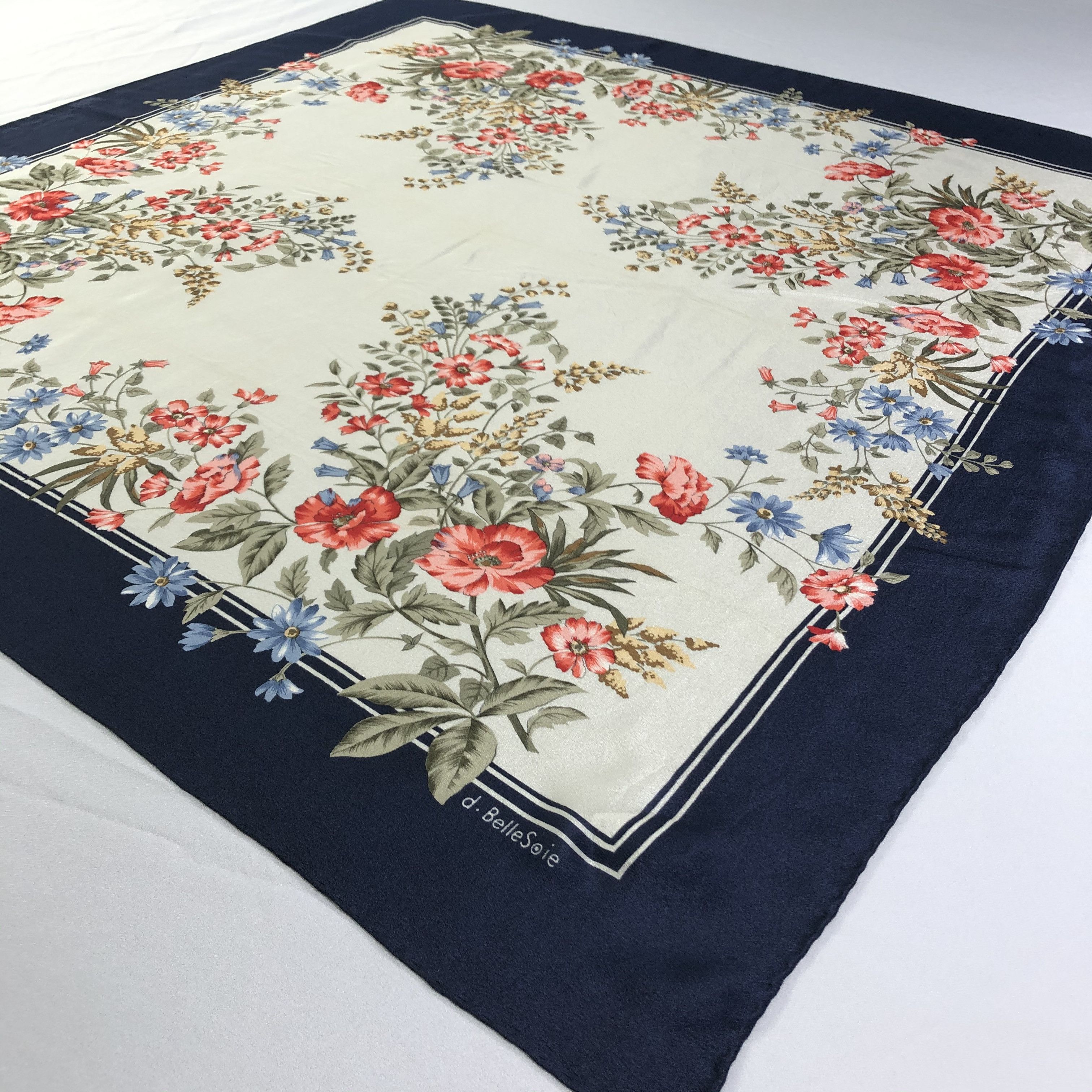 Vintage Vintage D.Bellesoie Silk Scarf Size ONE SIZE - 4 Thumbnail