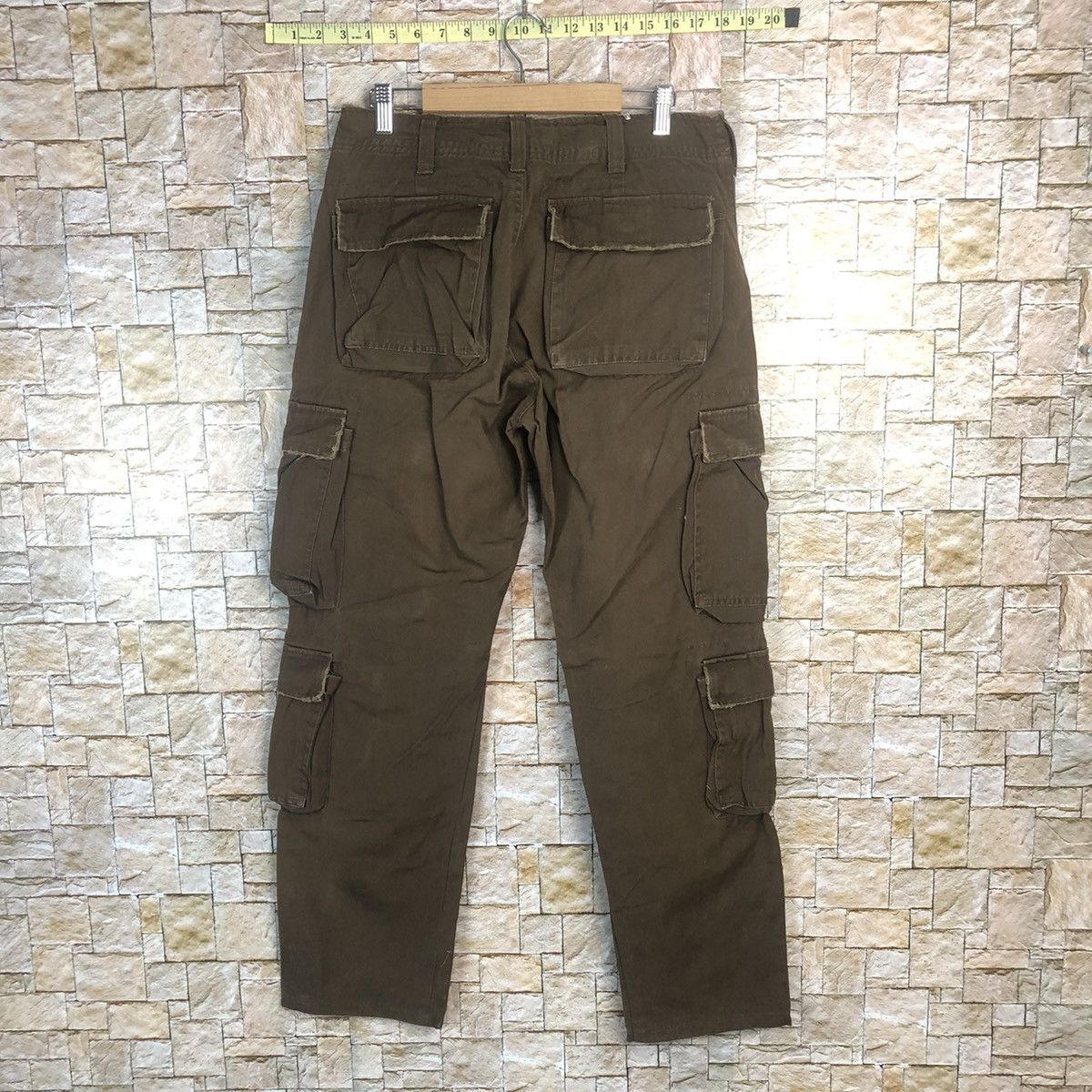 Japanese Brand Example Big pocket Dark Brown Cargo Multipocket Pants #A80 Size US 29 - 12 Thumbnail