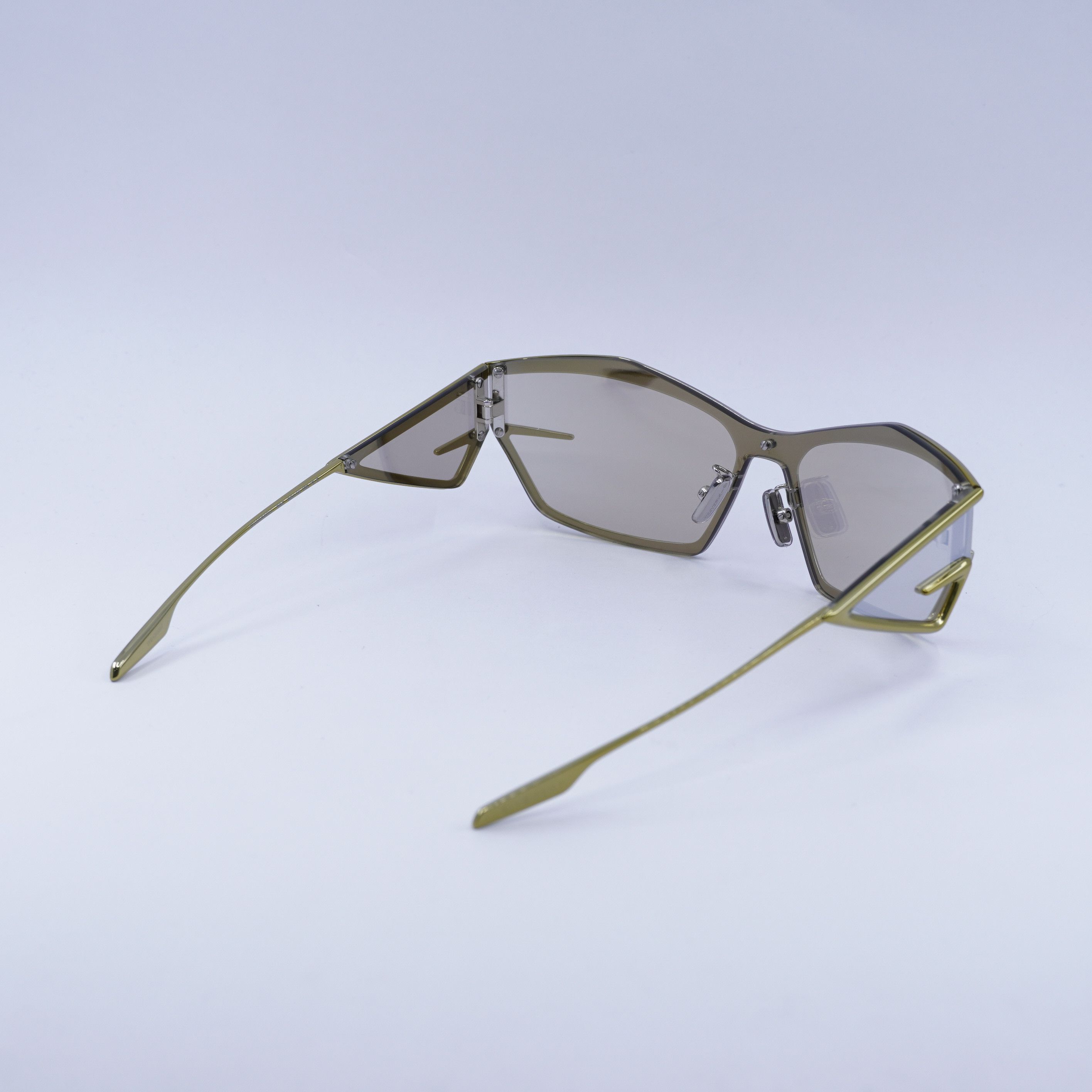 Givenchy Givenchy GV40066U 39C Sunglasses Yellow Geometric Frame Size ONE SIZE - 6 Thumbnail