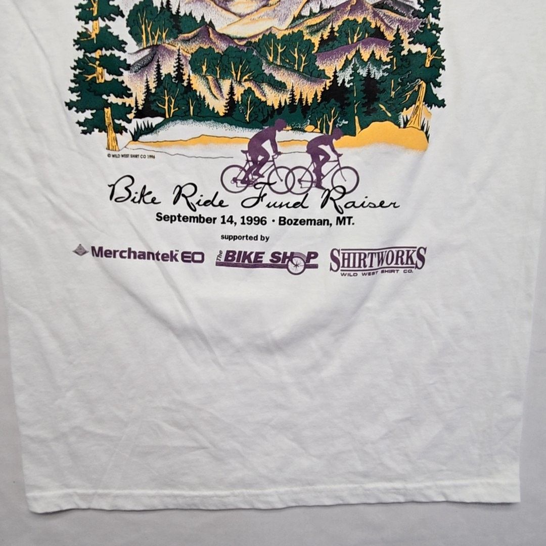 Jerzees Vintage Gallatin Community Clinic Small Bike Ride White Tee Size US S / EU 44-46 / 1 - 4 Thumbnail