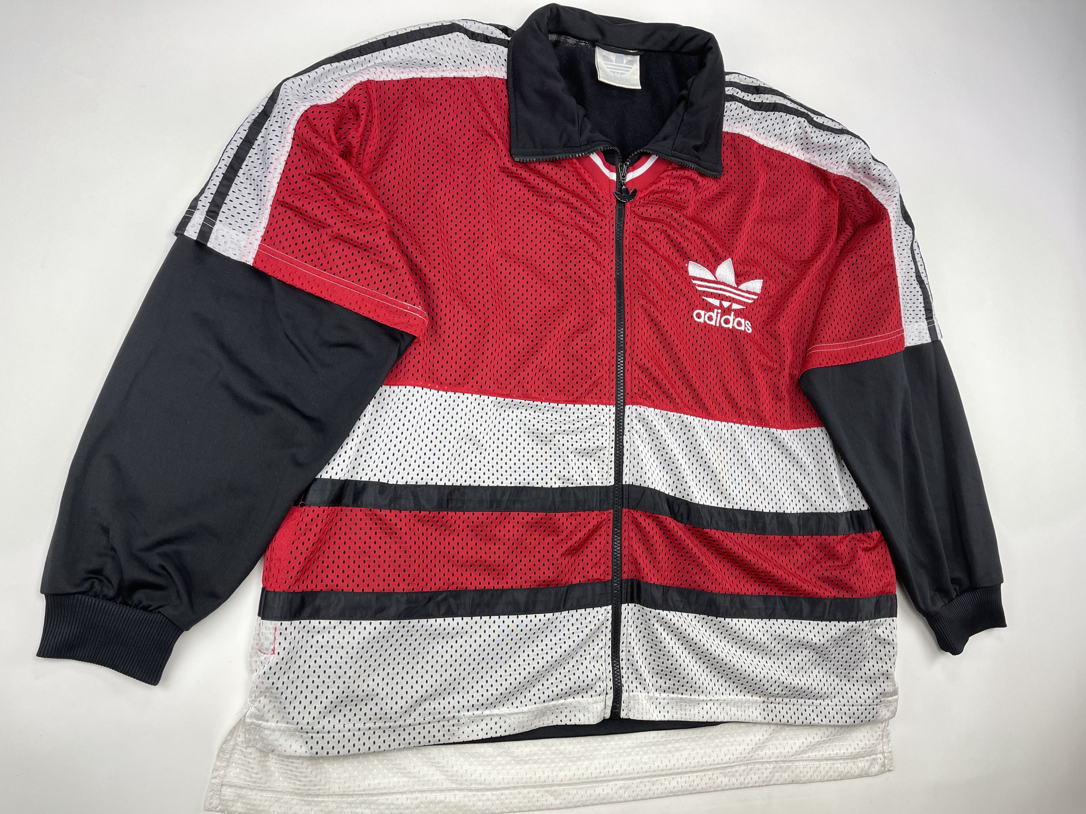 Adidas × Vintage ADIDAS jacket, vintage track top 90s hip hop Run DMC size L Size US L / EU 52-54 / 3 - 7 Thumbnail