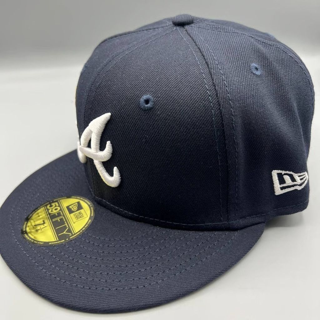 New Era Atlanta Braves Hat Men 7 1/4 59Fifty New Era Fitted Cap New Size ONE SIZE - 2 Thumbnail