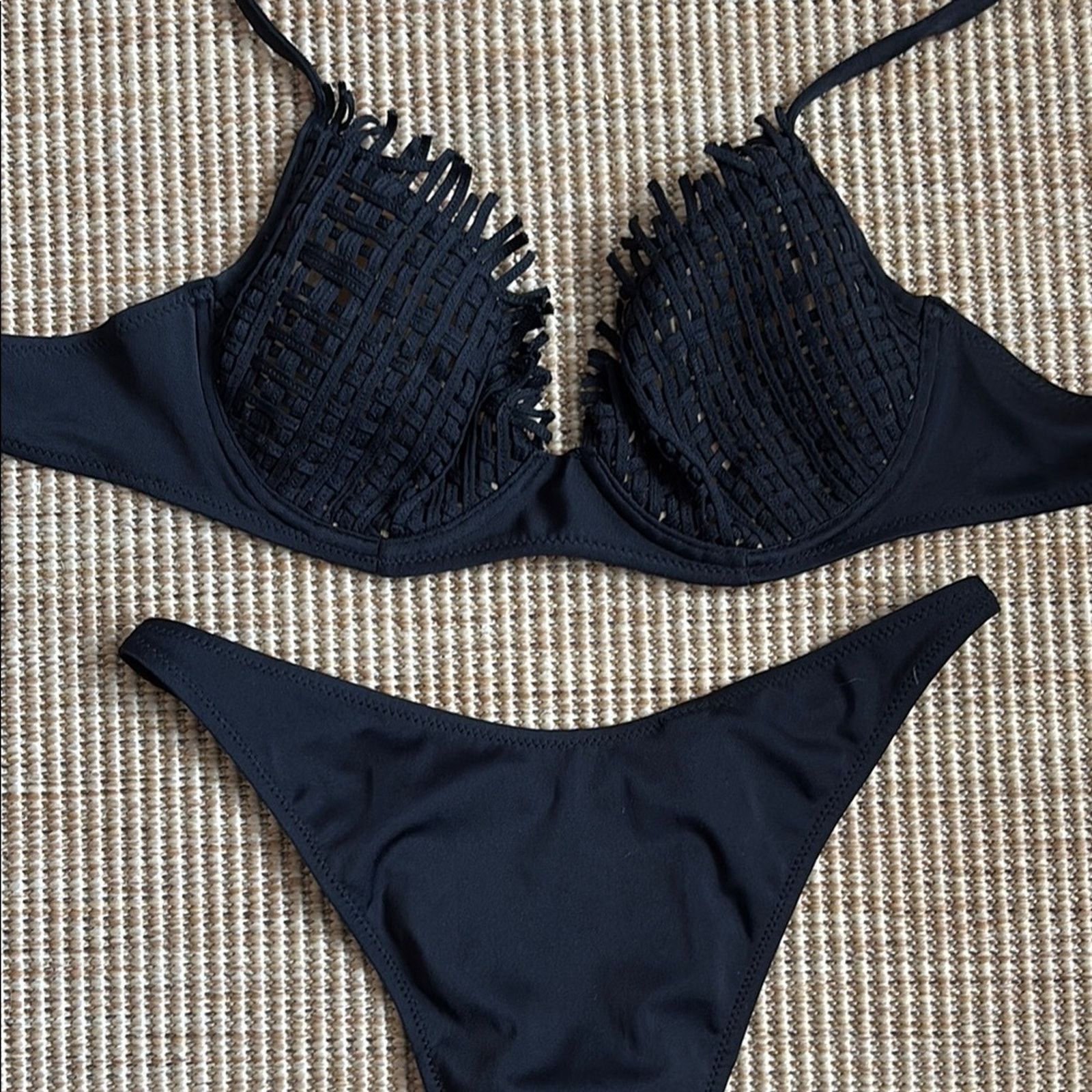 La Perla La Perla Black Triangle Bikini Swimwear Size 12 Size ONE SIZE - 1 Thumbnail