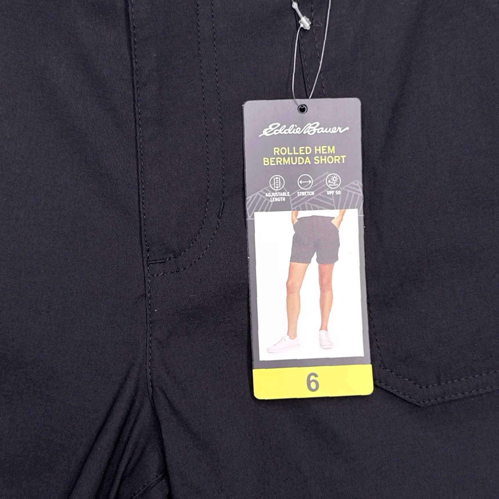 Eddie Bauer Eddie Bauer Shorts Womens 6 Black Mid Rise Stretch Rolled Hem New Size 28" / US 6 / IT 42 - 3 Thumbnail