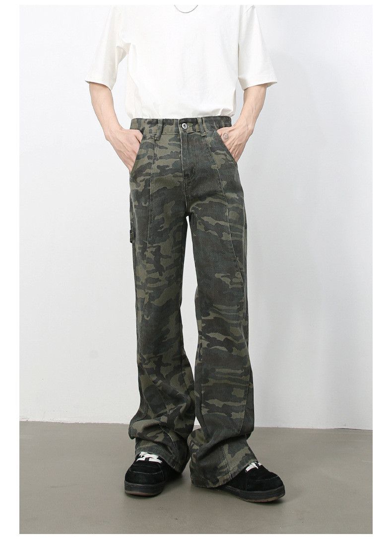 Japanese Brand × Jean Men's retro high street camouflage flared jeans Size US 32 / EU 48 - 2 Thumbnail