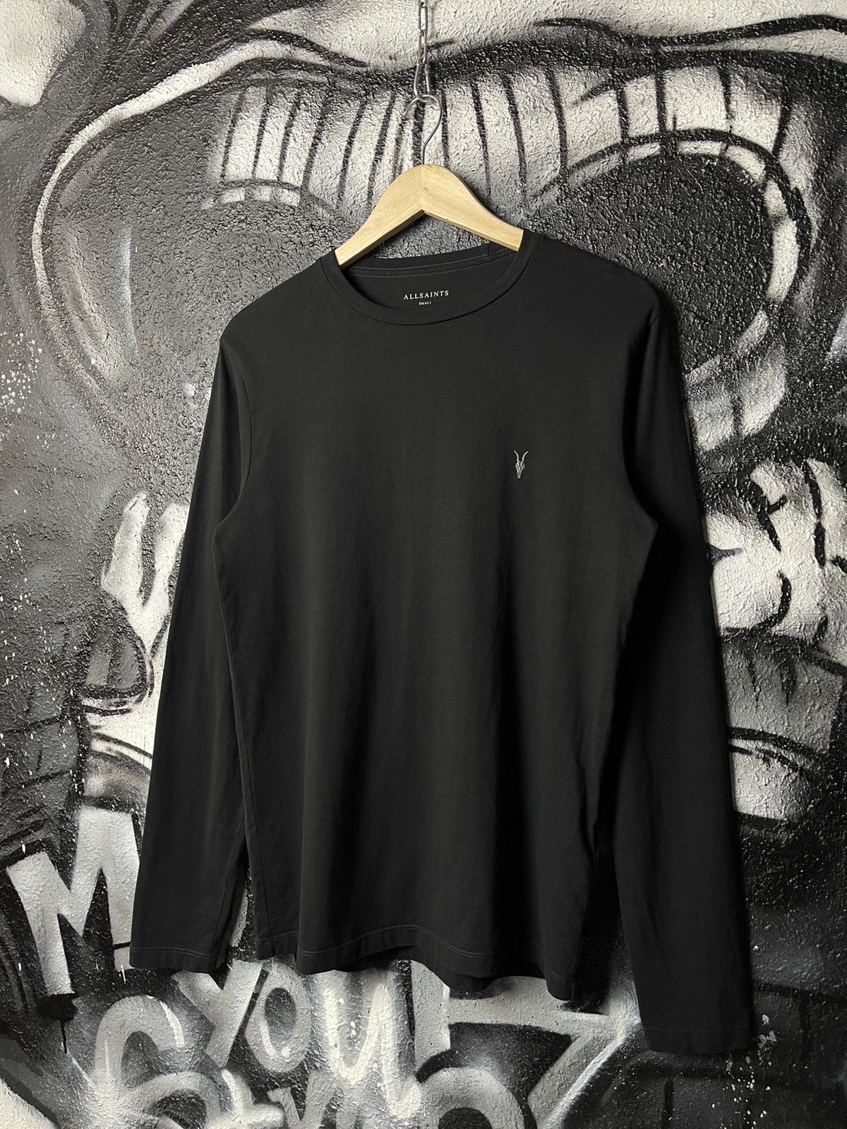 Allsaints AllSaints Black Cotton Casual Crew Neck Long Sleeve T-Shirt Men’s Size Small Size US S / EU 44-46 / 1 - 1 Thumbnail