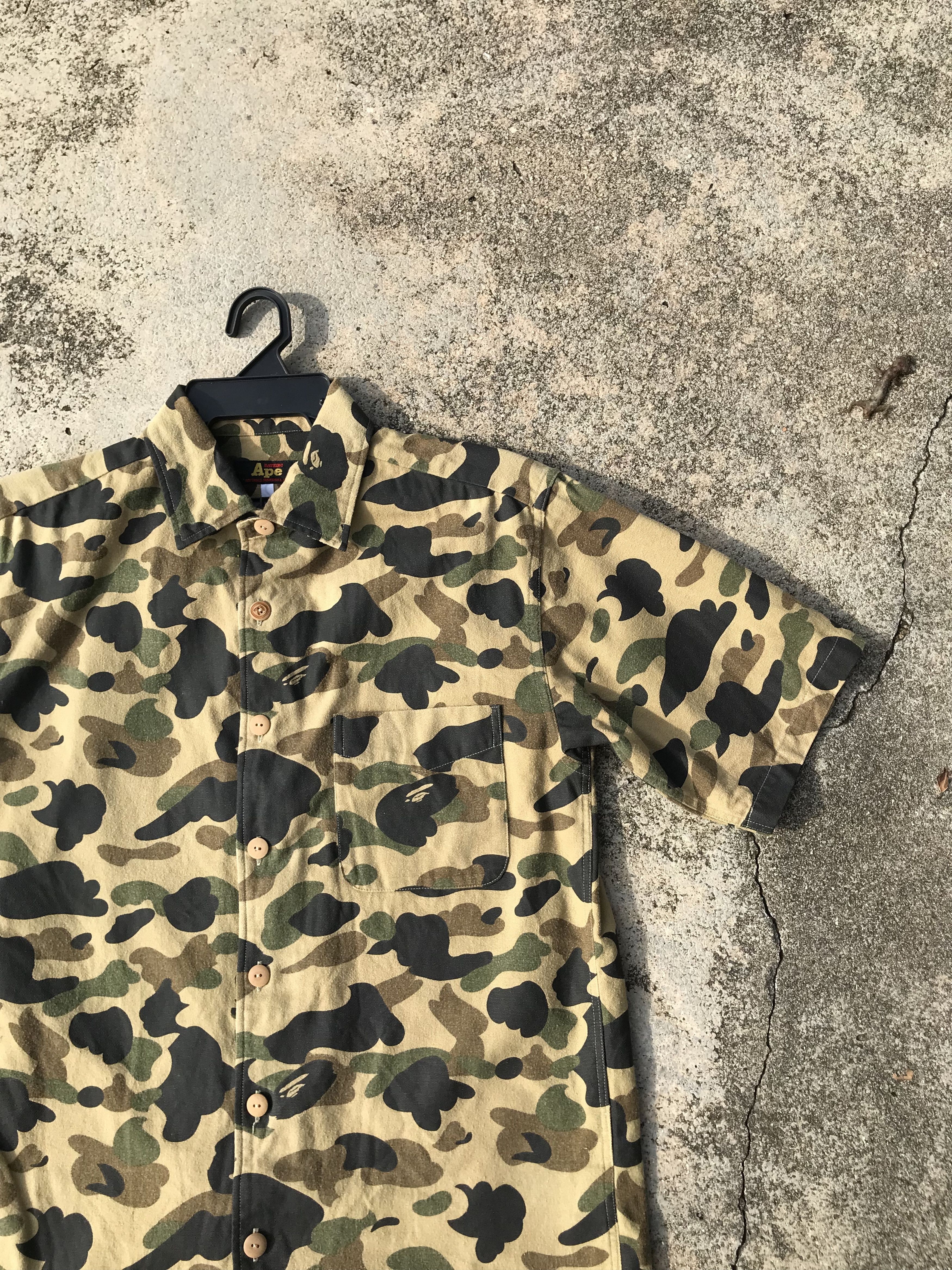 image of Bape Camo Shirts in Olive, Men's (Size Medium)
