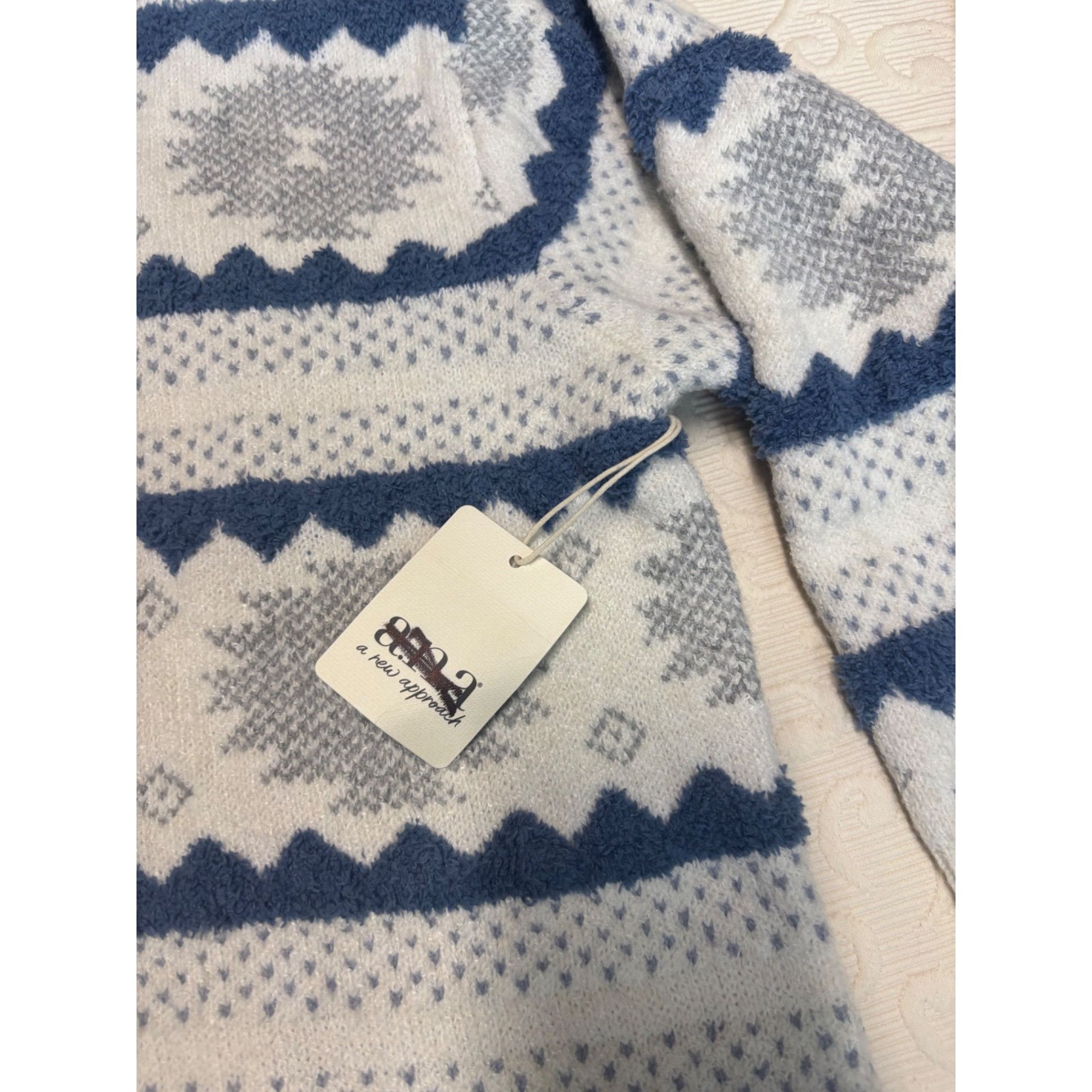 Other a.n.a. Mock Neck Textured Nordic Sweater, Whisper Pattern, S Size ONE SIZE - 9 Thumbnail