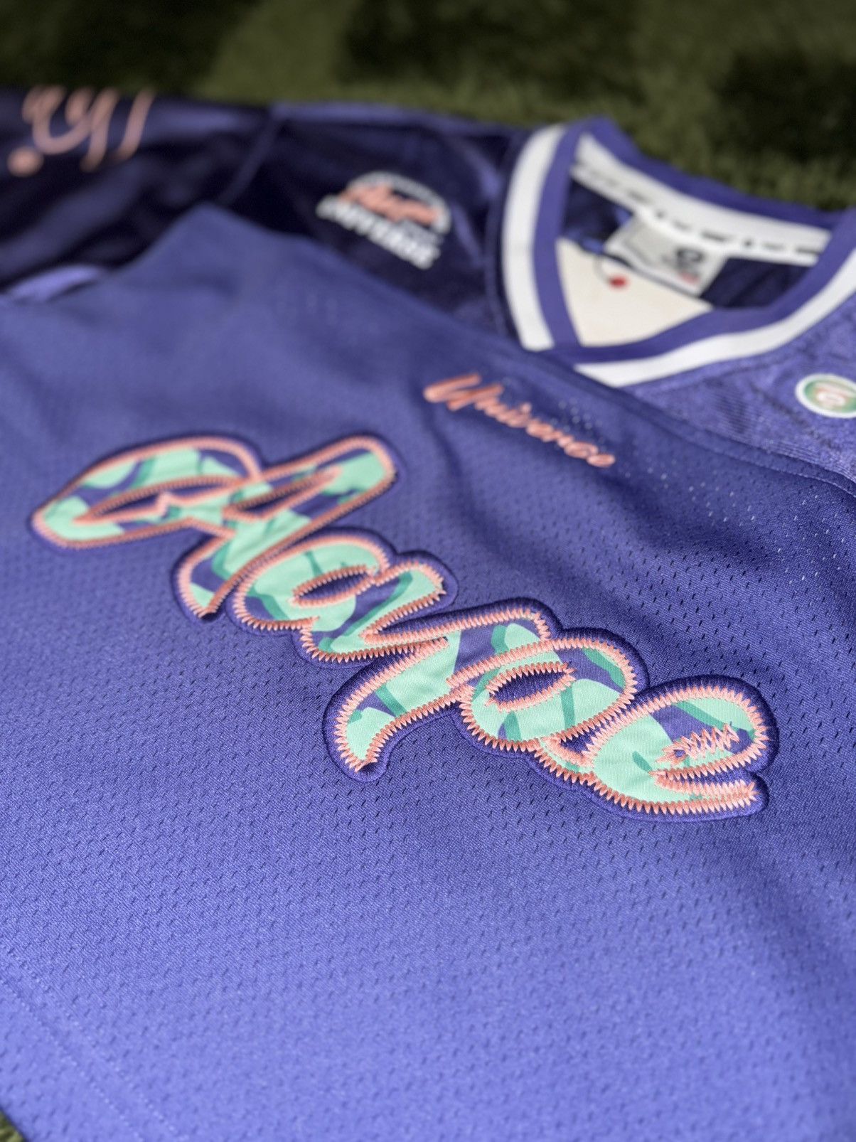 Aape AAPE by BAPE Appliqué Cropped Football Jersey – Purple Size XS / US 0-2 / IT 36-38 - 3 Thumbnail