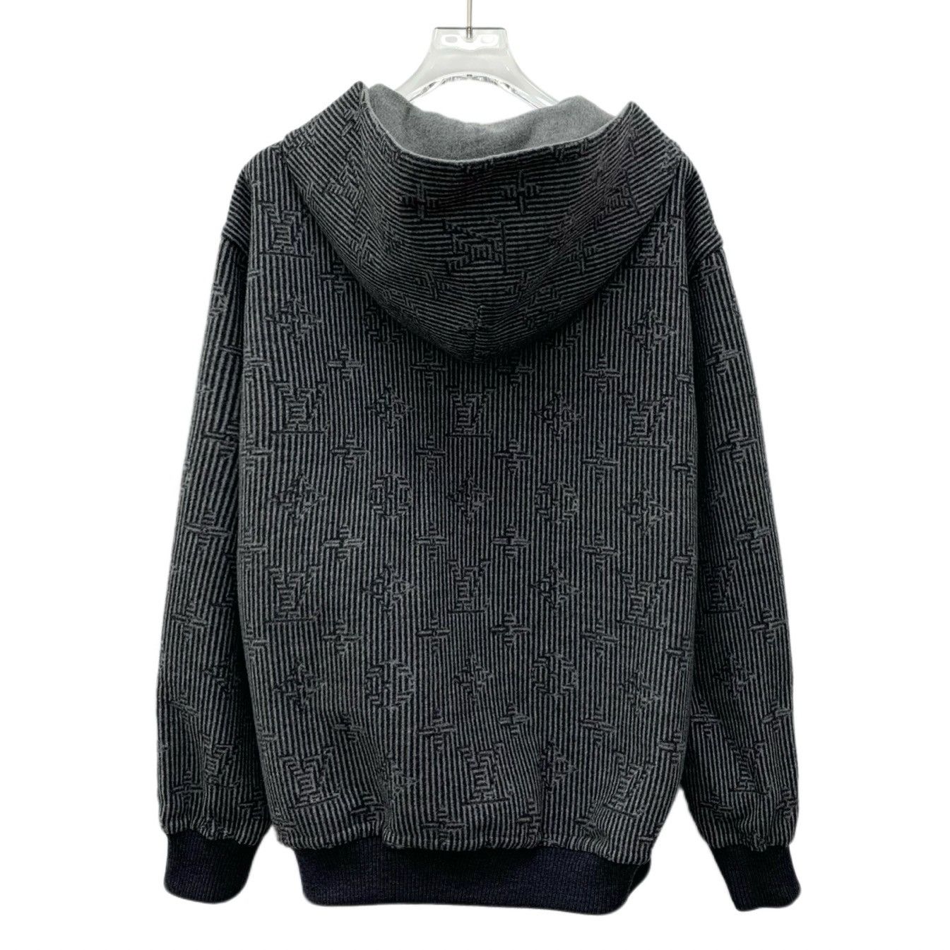 Louis Vuitton Louis Vuitton Embossed Wool Reversible Hoodie Grey (Size XS) Size XS / US 0-2 / IT 36-38 - 9 Thumbnail