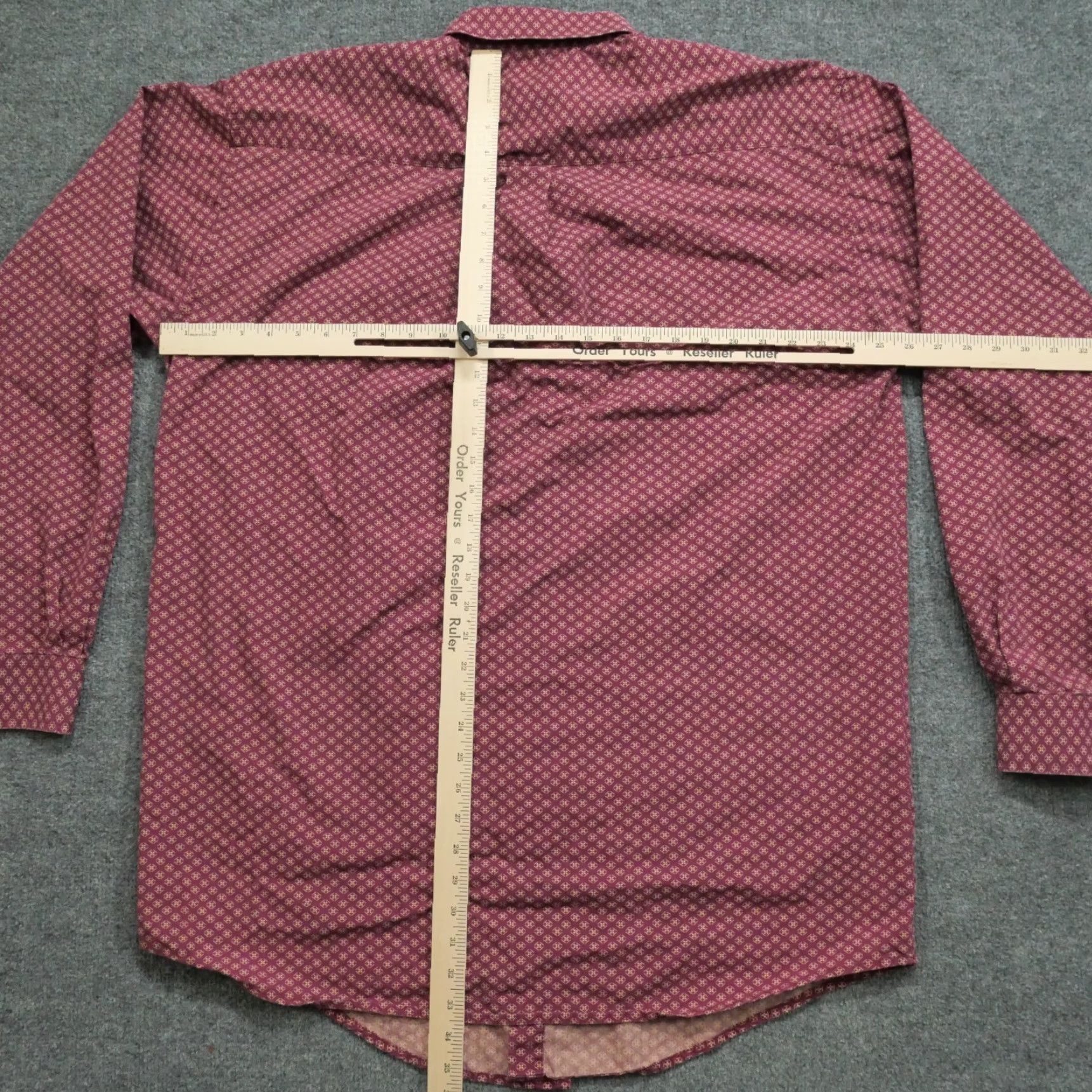 Wrangler VINTAGE Wrangler Shirt Mens XLT XL Tall Red Button Up Geometric Country 20X Y2K 90s Western Pockets Mens Size US XL / EU 56 / 4 - 7 Thumbnail