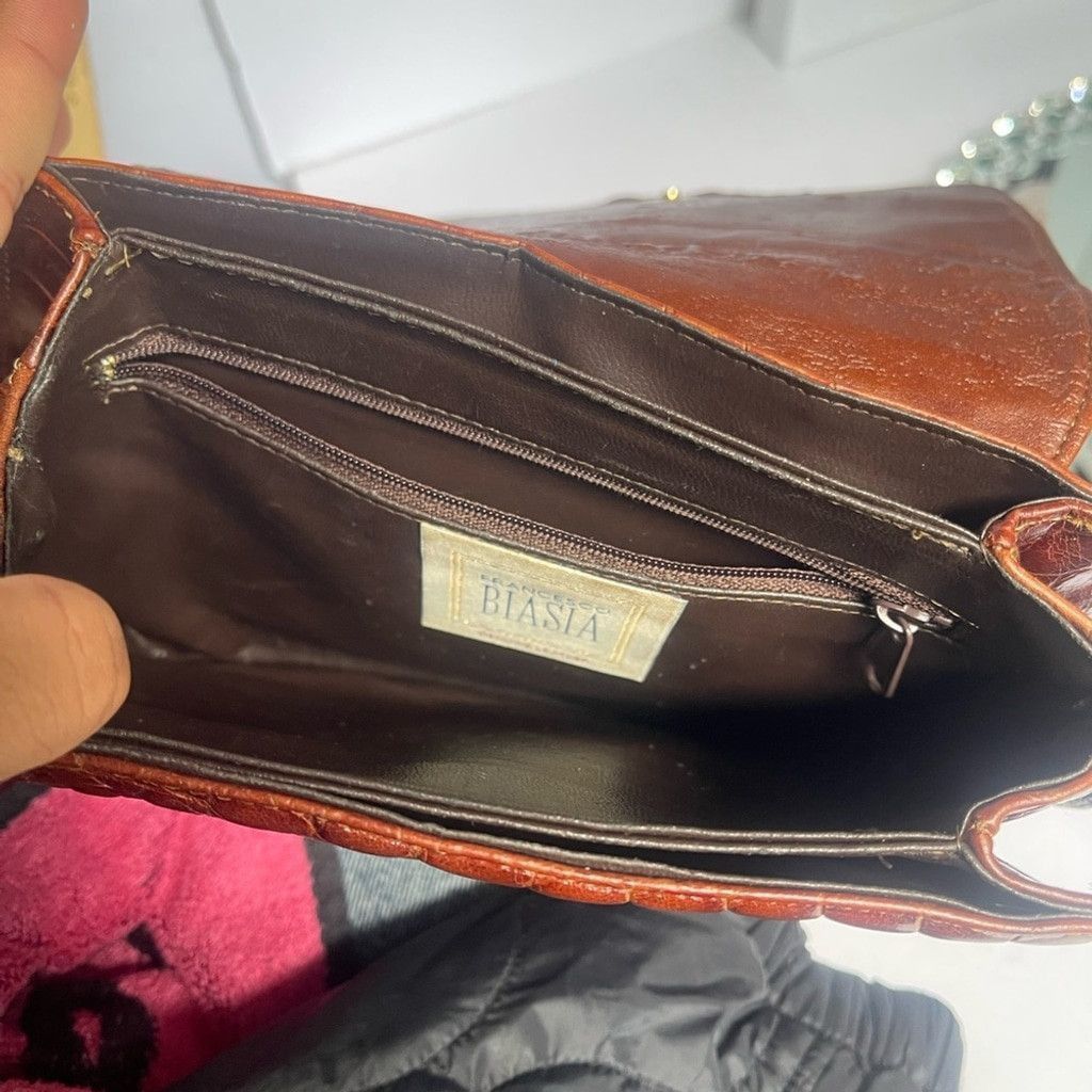 Other Vintage FrancescoBiasia CrocEmbossed Brown Leather Crossbody Size ONE SIZE - 4 Thumbnail