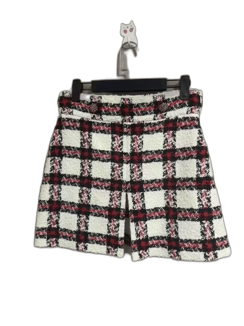Gucci Gucci Plaid Tweed Mini Skirt-2505 Size 41" - 1 Thumbnail