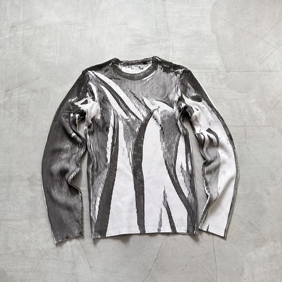 Hysteric Glamour × Undercover Japan 96 Painted Knit Ribbed Sweater Impala Margiela Style Size US M / EU 48-50 / 2 - 8 Thumbnail