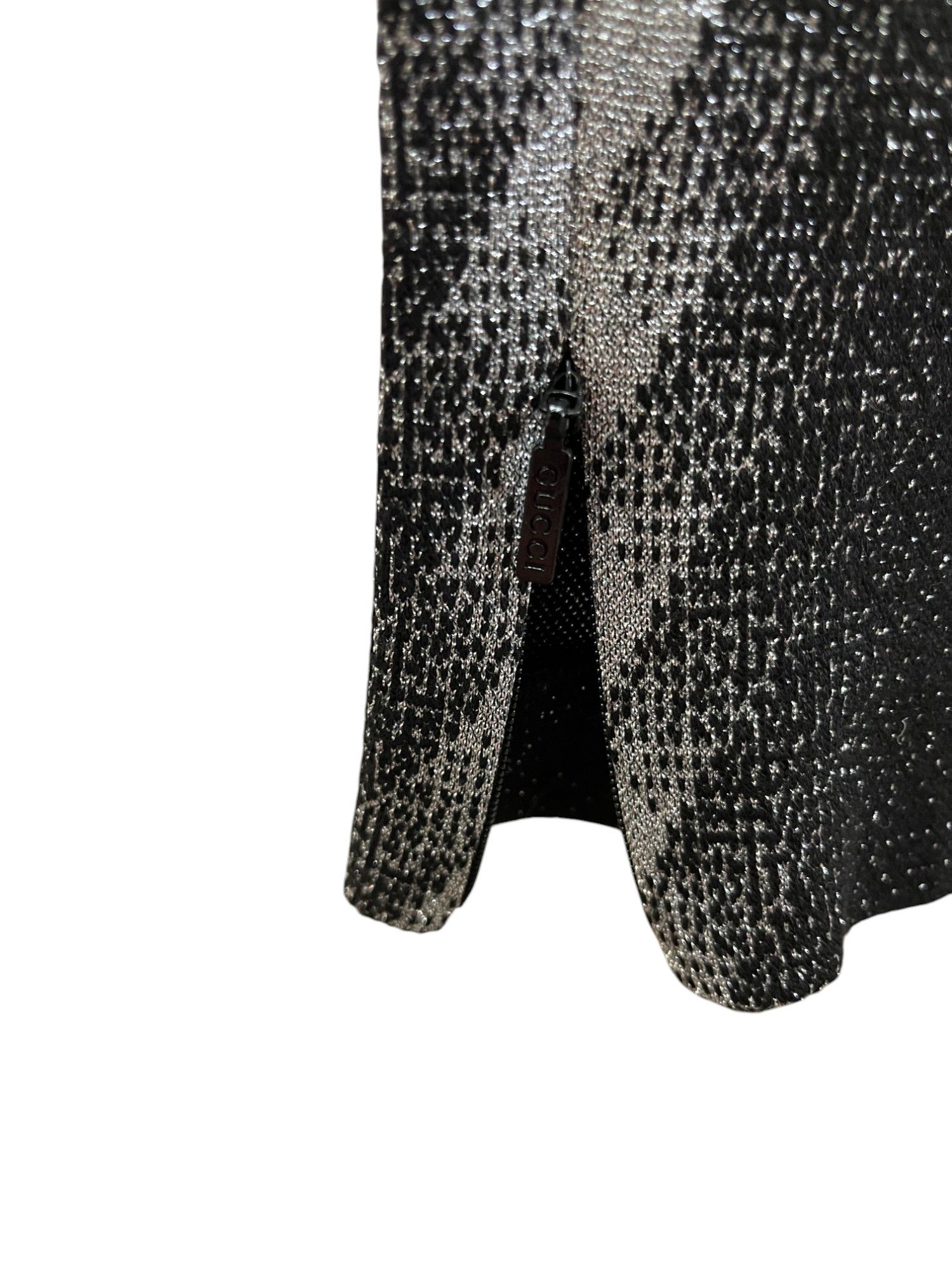 Gucci Gucci By Tom Ford Black And Silver Tight Pants Size 27" / US 4 / IT 40 - 3 Thumbnail