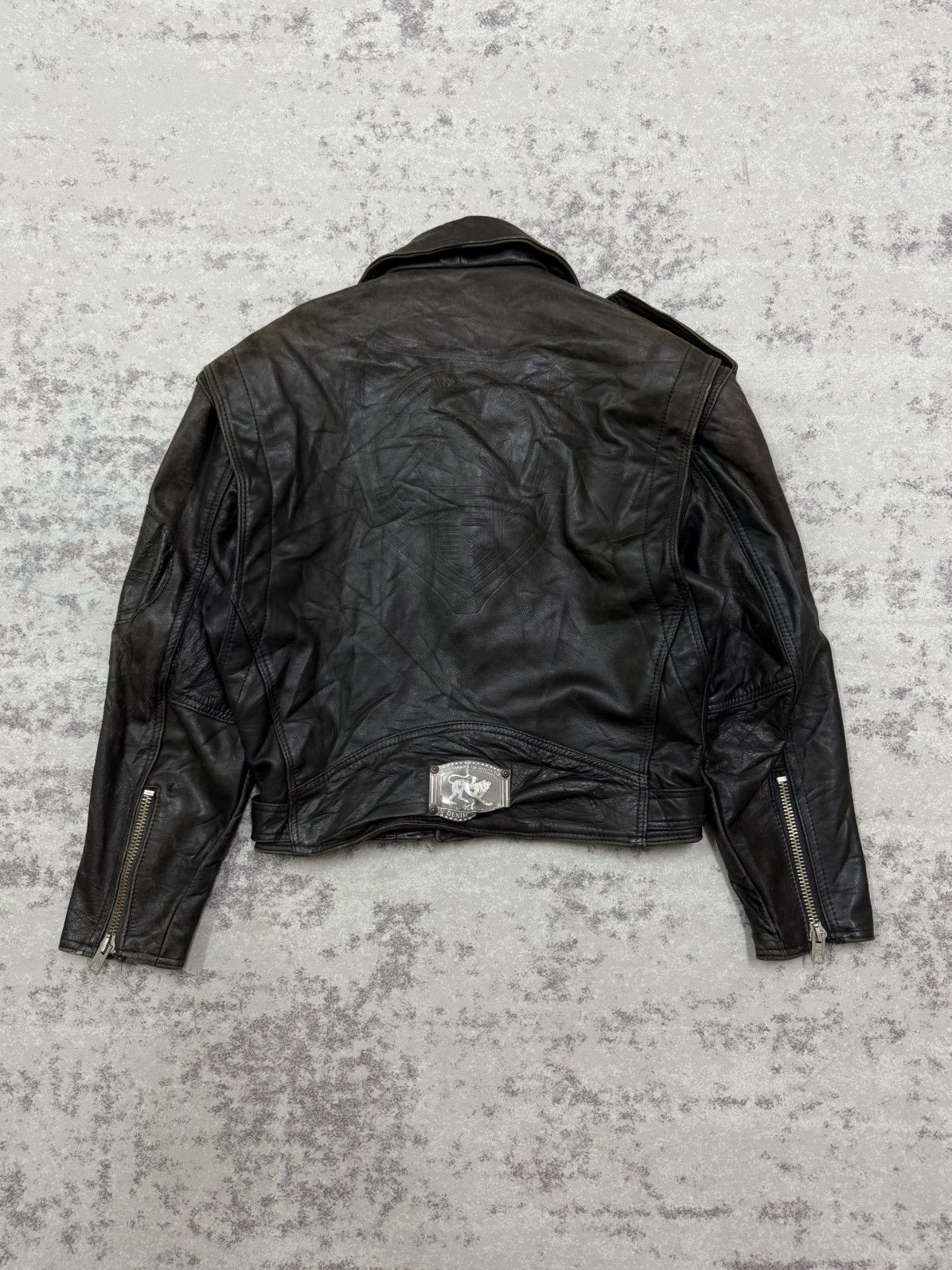 Parasuco Vintage Parasuco Double Colar Rider Jacket Leather Size US M / EU 48-50 / 2 - 12 Thumbnail