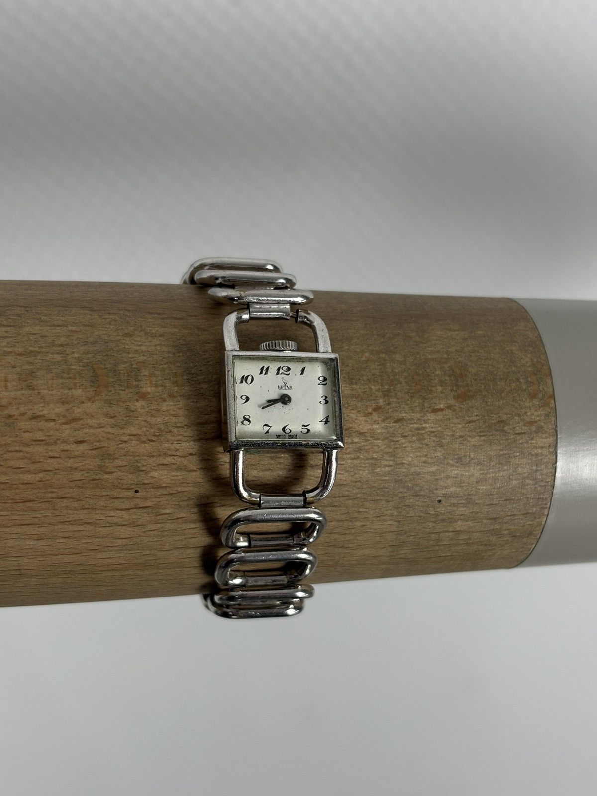 Casio Rare 50's Vintage HELVA Mechanical Swiss Watch Antique Silver Bracelet Size ONE SIZE - 8 Thumbnail