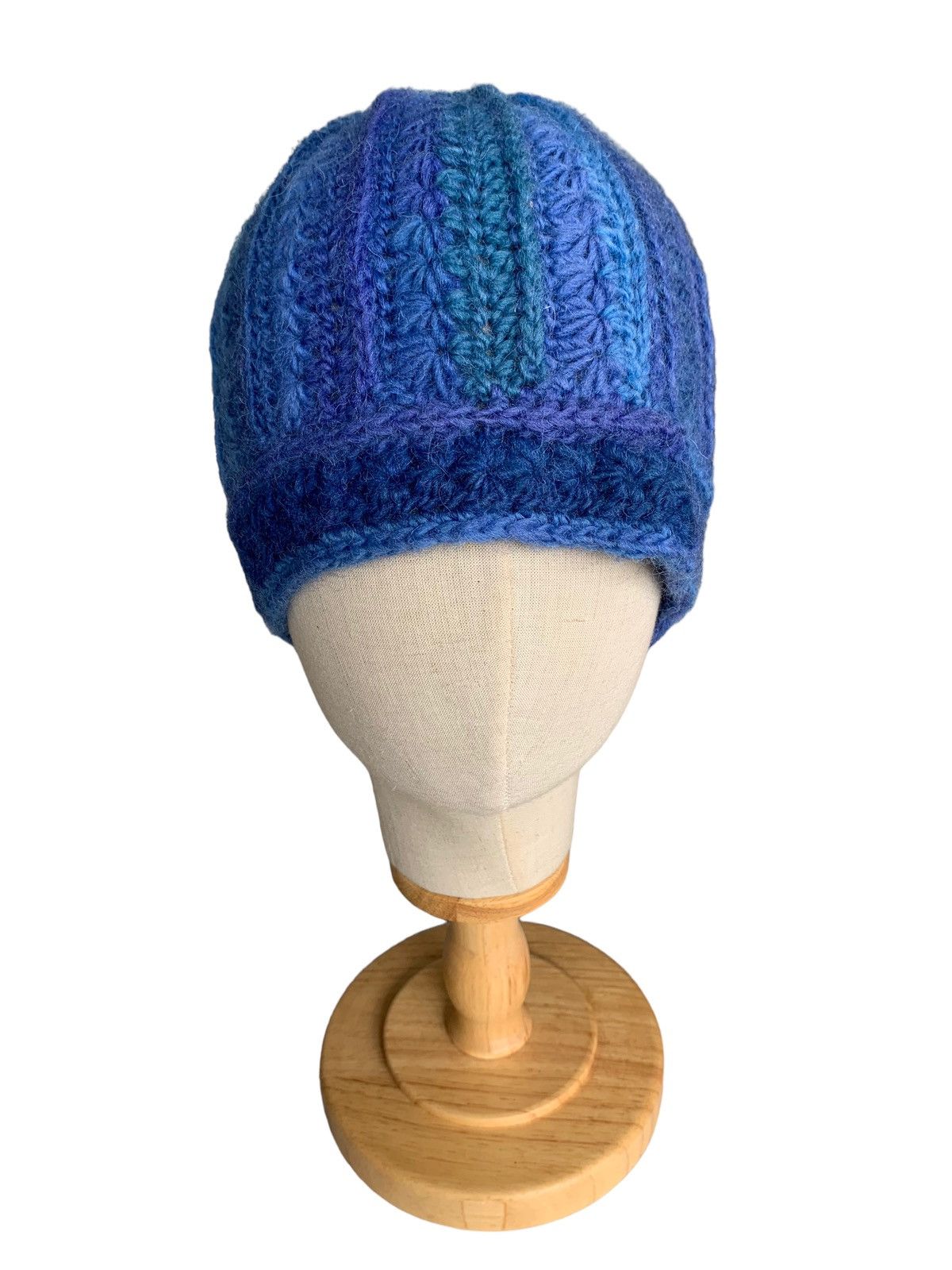 Japanese Brand Hippies Style Crochet Knit Wool Beanie Hat Size ONE SIZE - 4 Thumbnail