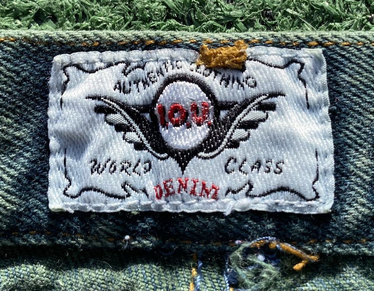 Vintage Vintage 80’s IOU Green Acid Wash Skinny Denim Jean 24” Waist Size 24" / US 00 / IT 34 - 8 Thumbnail