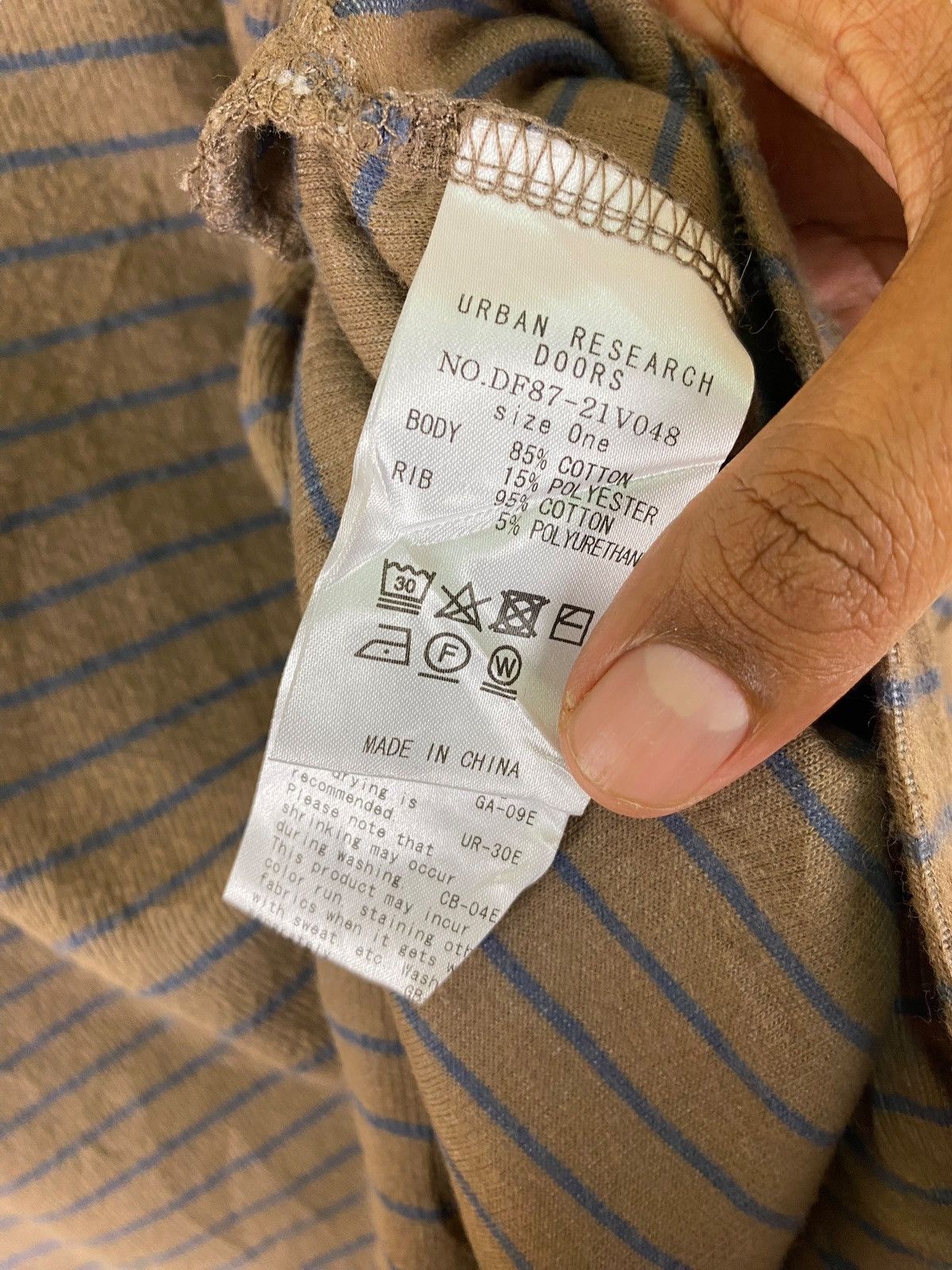 Japanese Brand × URBAN RESEARCH DOORS Urban Research Stripe Kurt Cobain Style Long Sleeve Shirt Size US M / EU 48-50 / 2 - 9 Thumbnail