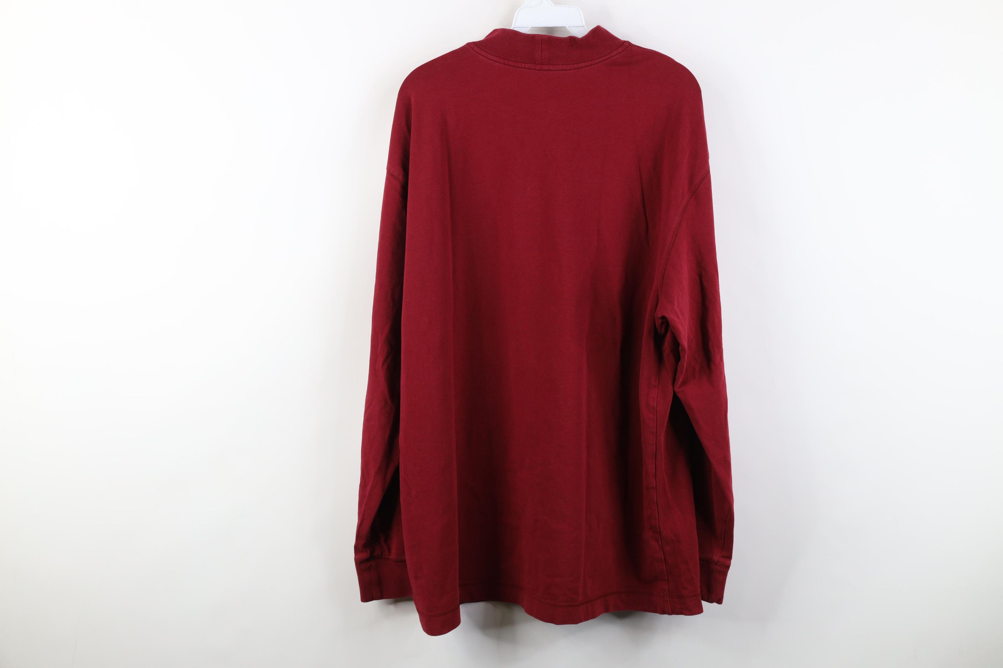 Nike Vintage Y2K Nike Travis Mini Swoosh Mock Neck T-Shirt Red Size US L / EU 52-54 / 3 - 13 Thumbnail