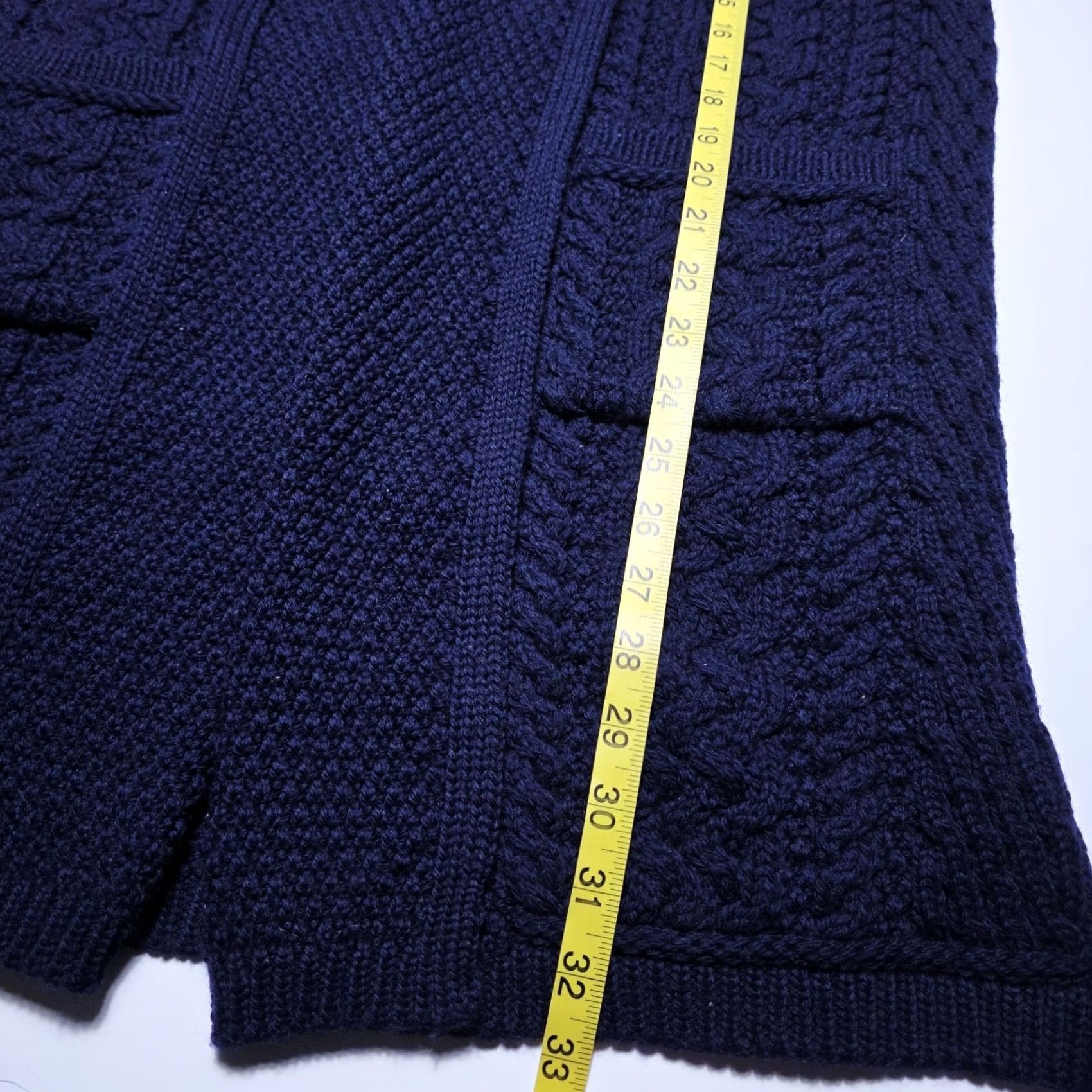Vintage VINTAGE Aran Craft Ireland 100% Merino Wool Open Front Cardigan Sweater Blue Women Small Size S / US 4 / IT 40 - 7 Thumbnail