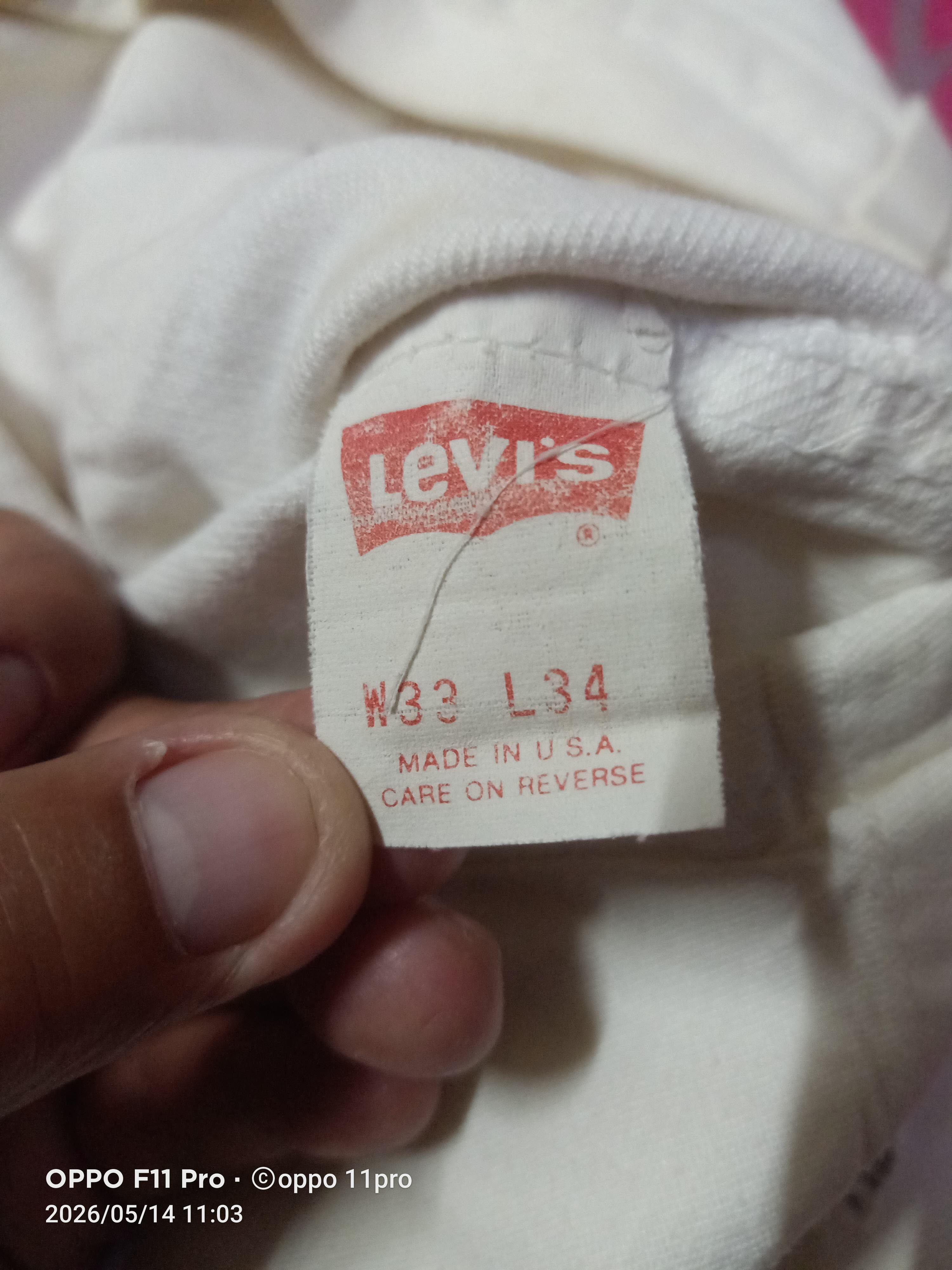 Levi's Vintage Clothing 💥Vintage Levi's 501 White Denim 80s 32x33 💥 Size US 32 / EU 48 - 9 Thumbnail