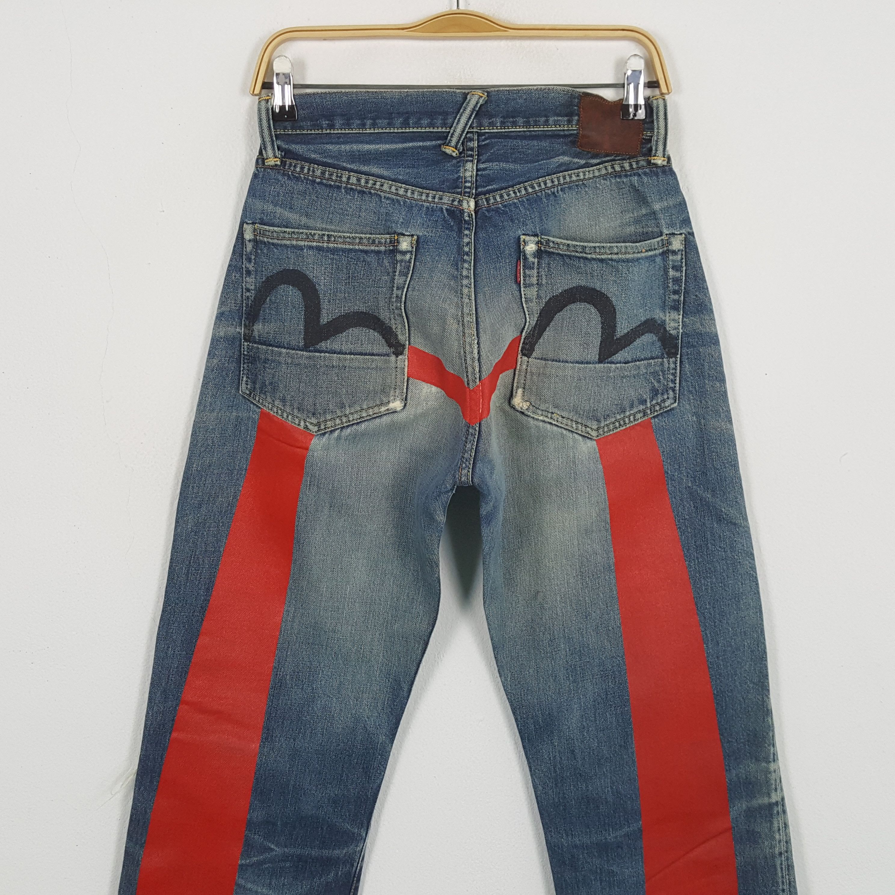 Evisu × Japanese Brand × Vintage Vintage EVISU Japanese Brand Daicock Custom Distressed Jeans Size US 27 - 2 Thumbnail