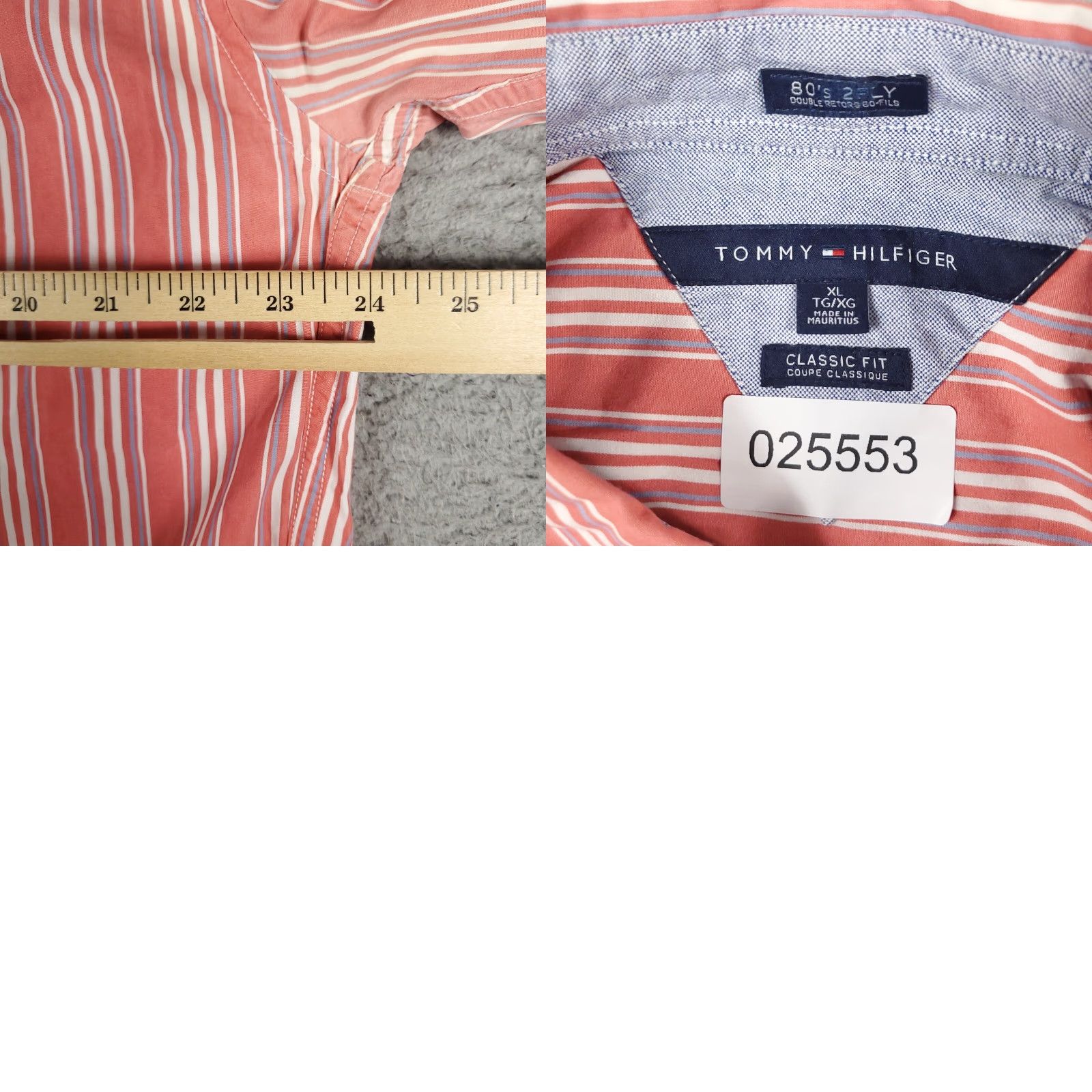 Tommy Hilfiger VINTAGE Tommy Hilfiger Shirt Mens XL Red Pink Striped Button-Up Long Sleeve Casual/Business Classic Logo, 90s Style Mens XL Red Pink Striped Shirt Size US XL / EU 56 / 4 - 8 Thumbnail