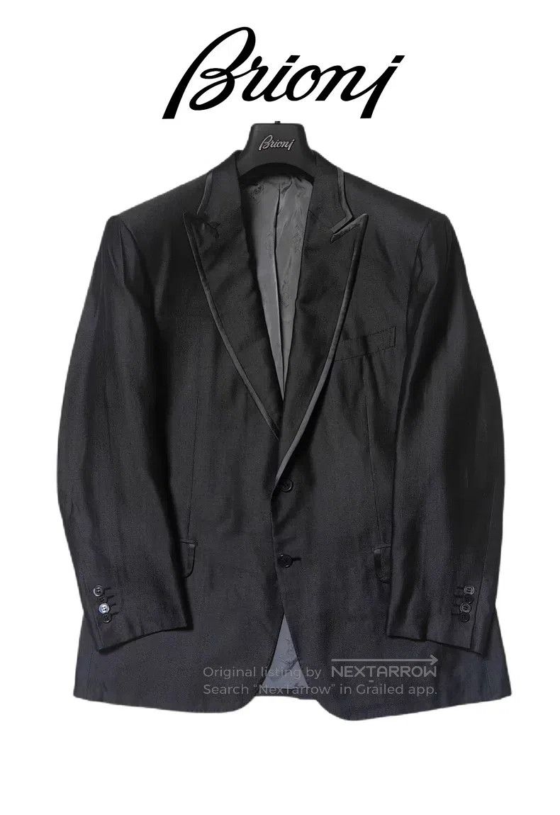 Brioni Brioni Silk tuxedo dress Size US L / EU 52-54 / 3 - 1 Thumbnail