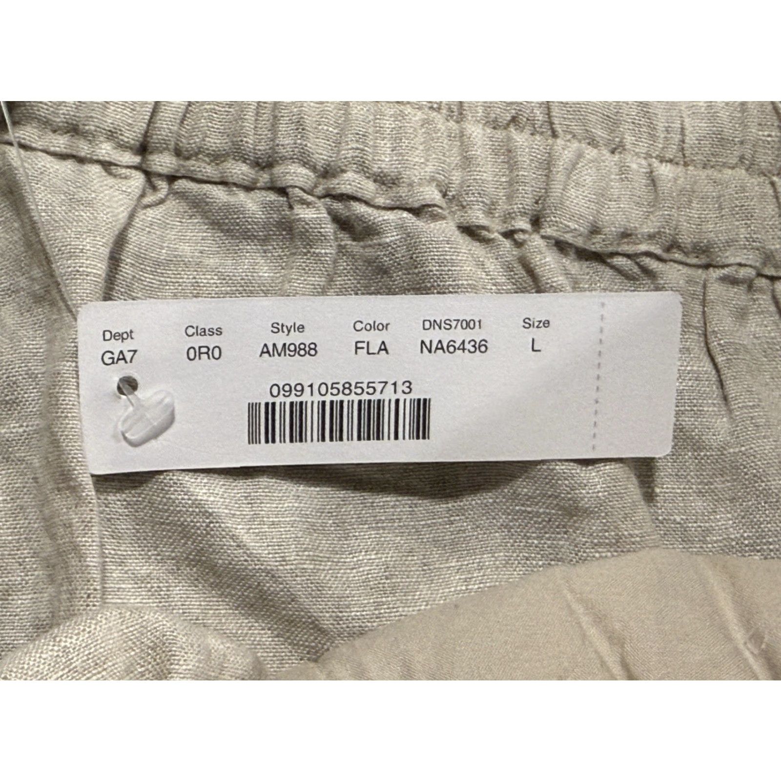 J.Crew J. Crew Pants Wide-Leg Cropped Linen Beige White Side Stripe L Womens casual Beach Bohemian Festival 90s Size 36" / US 14 / IT 50 - 8 Thumbnail