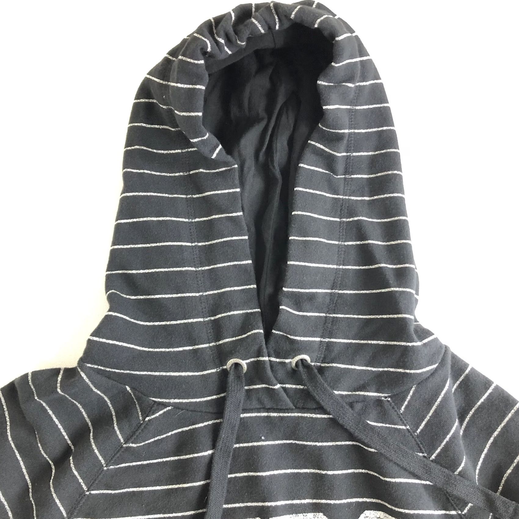 Vintage Aeropostale Black striped heart graphic Pullover Hoodie Medium Size R105 Size M / US 6-8 / IT 42-44 - 3 Thumbnail
