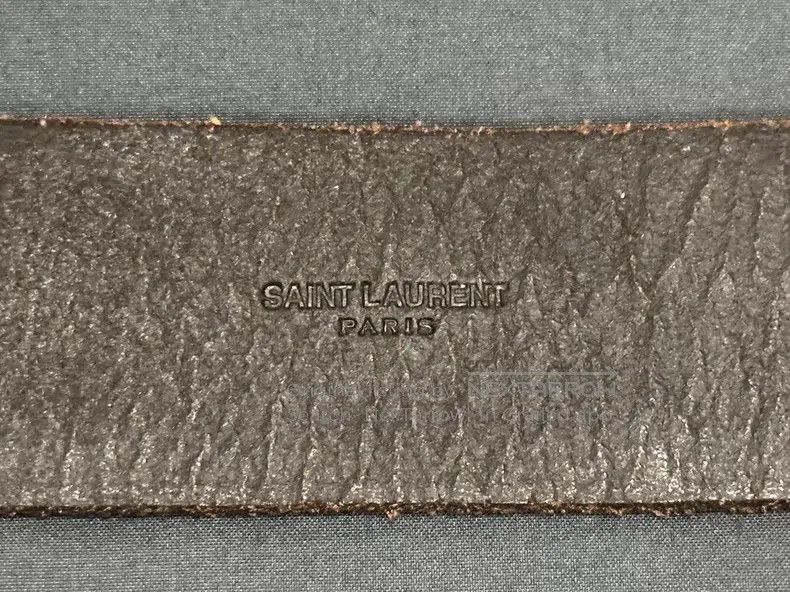 Saint Laurent Paris Saint Laurent Paris Silver Buckle Cracked Leather Belt i Size ONE SIZE - 4 Thumbnail
