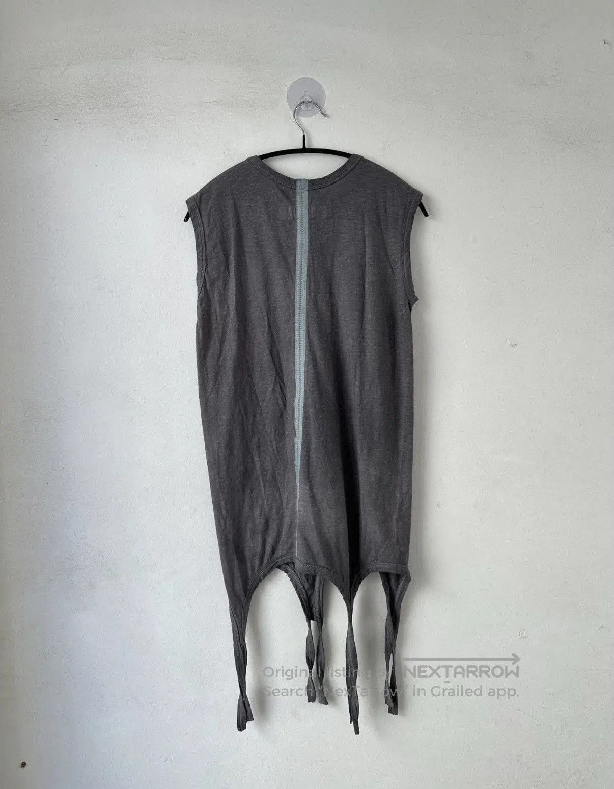 Issey Miyake Gray Sleeveless Top with Zip & Fringe Details. Size US S / EU 44-46 / 1 - 3 Thumbnail