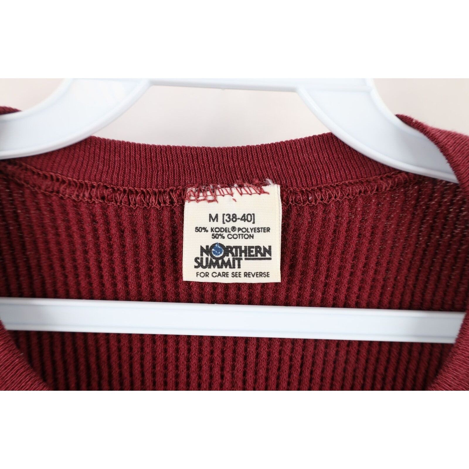 Vintage Vintage 70s Streetwear Faded Thermal Waffle Knit T-Shirt Size US M / EU 48-50 / 2 - 4 Thumbnail
