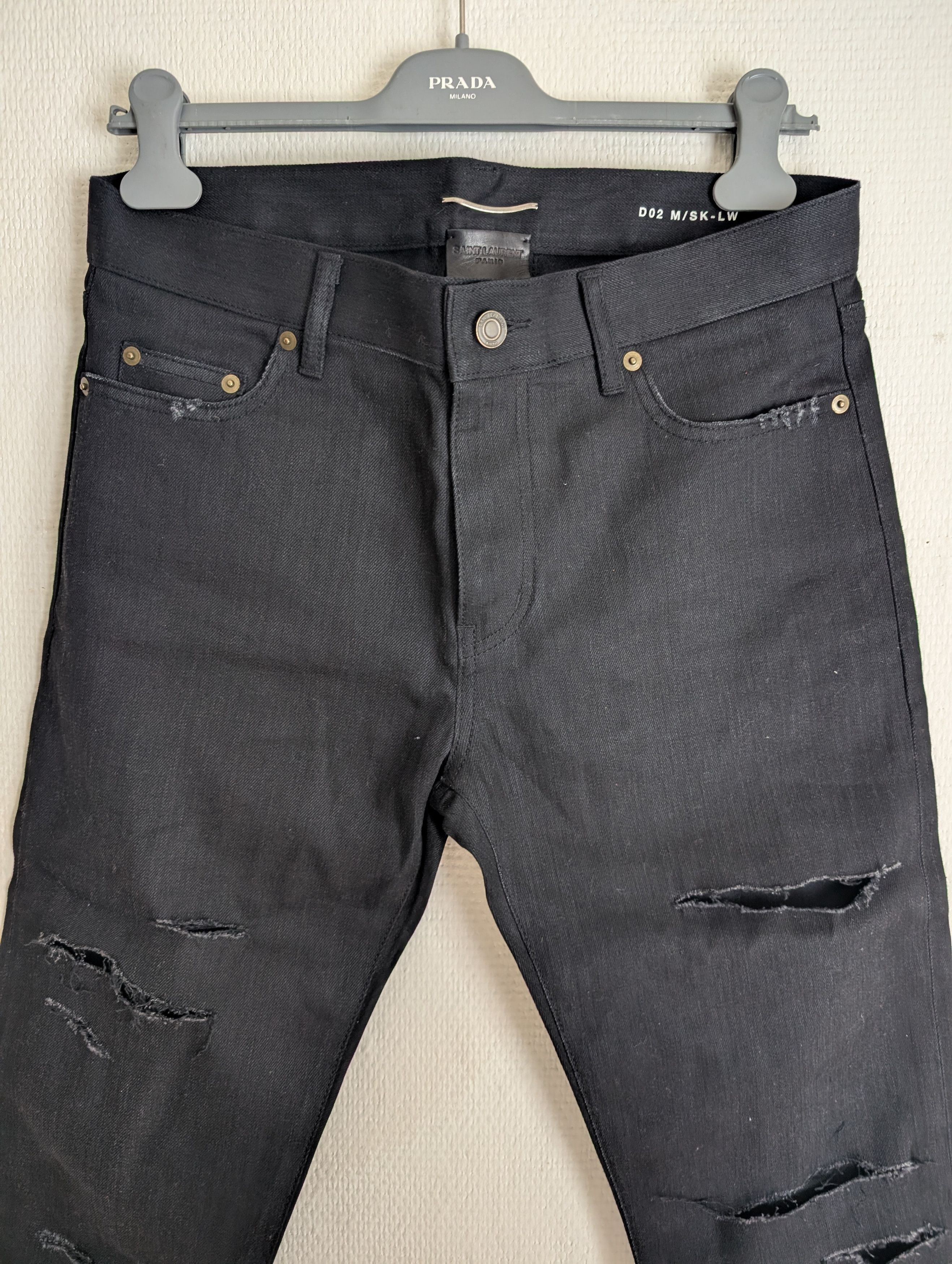 Saint Laurent Paris Saint Laurent SS15 D02 Crash Denim by Hedi Slimane Size US 31 - 6 Thumbnail
