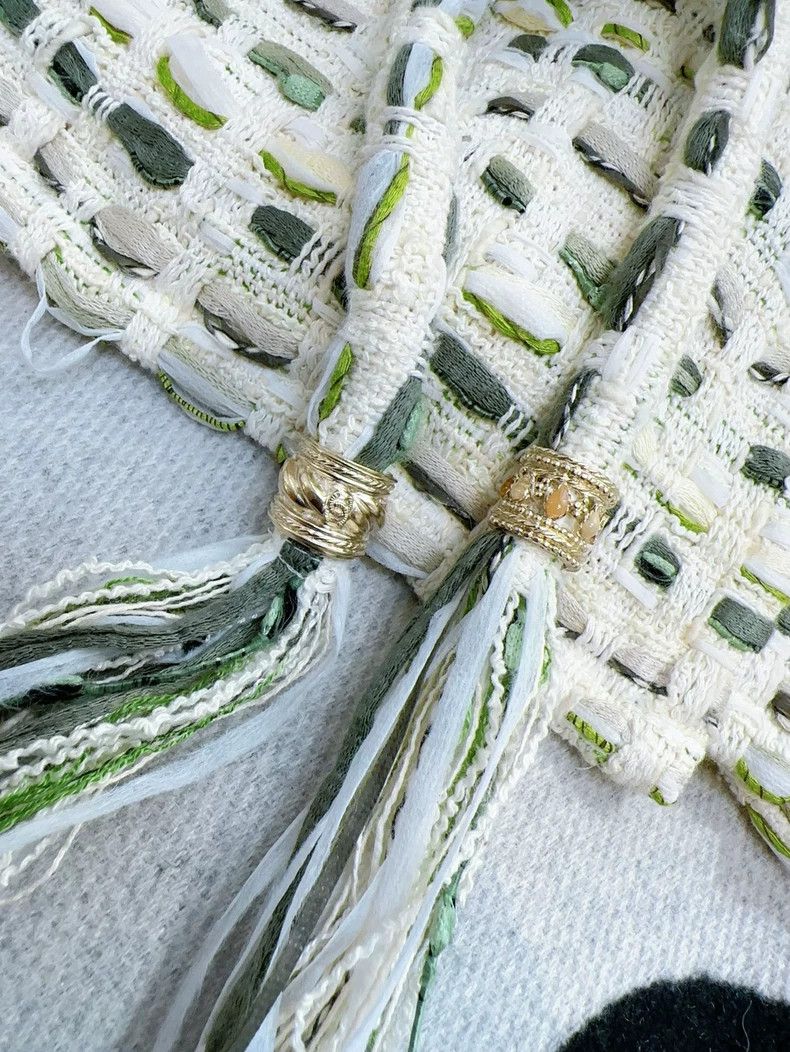 Chanel Chanel 18c Greek series green beige and white braided coat Size XS / US 0-2 / IT 36-38 - 4 Thumbnail
