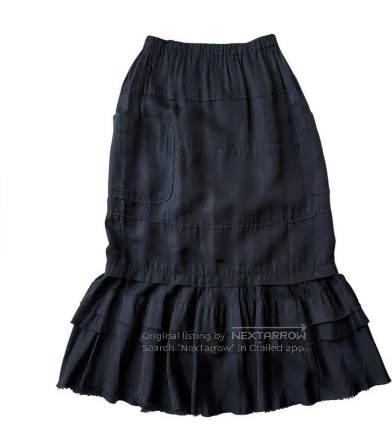 Comme des Garcons Comme Des Garcons size M Black lace hem half skirt Size 23" - 1 Thumbnail