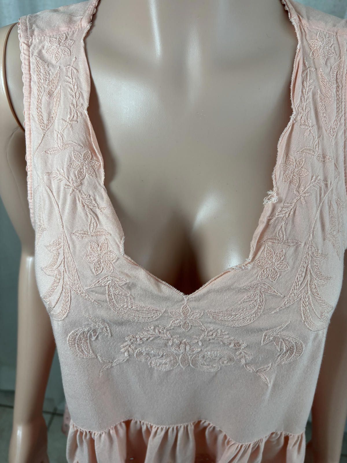 Other True Craft Boho Peach Cottage Core Embroidered Top M Size M / US 6-8 / IT 42-44 - 3 Thumbnail