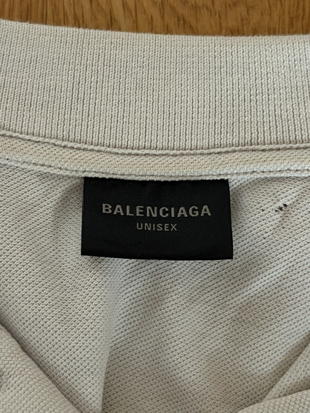 Balenciaga Balenciaga Distressed embroidered cotton-piqué polo shirt Size US L / EU 52-54 / 3 - 3 Thumbnail