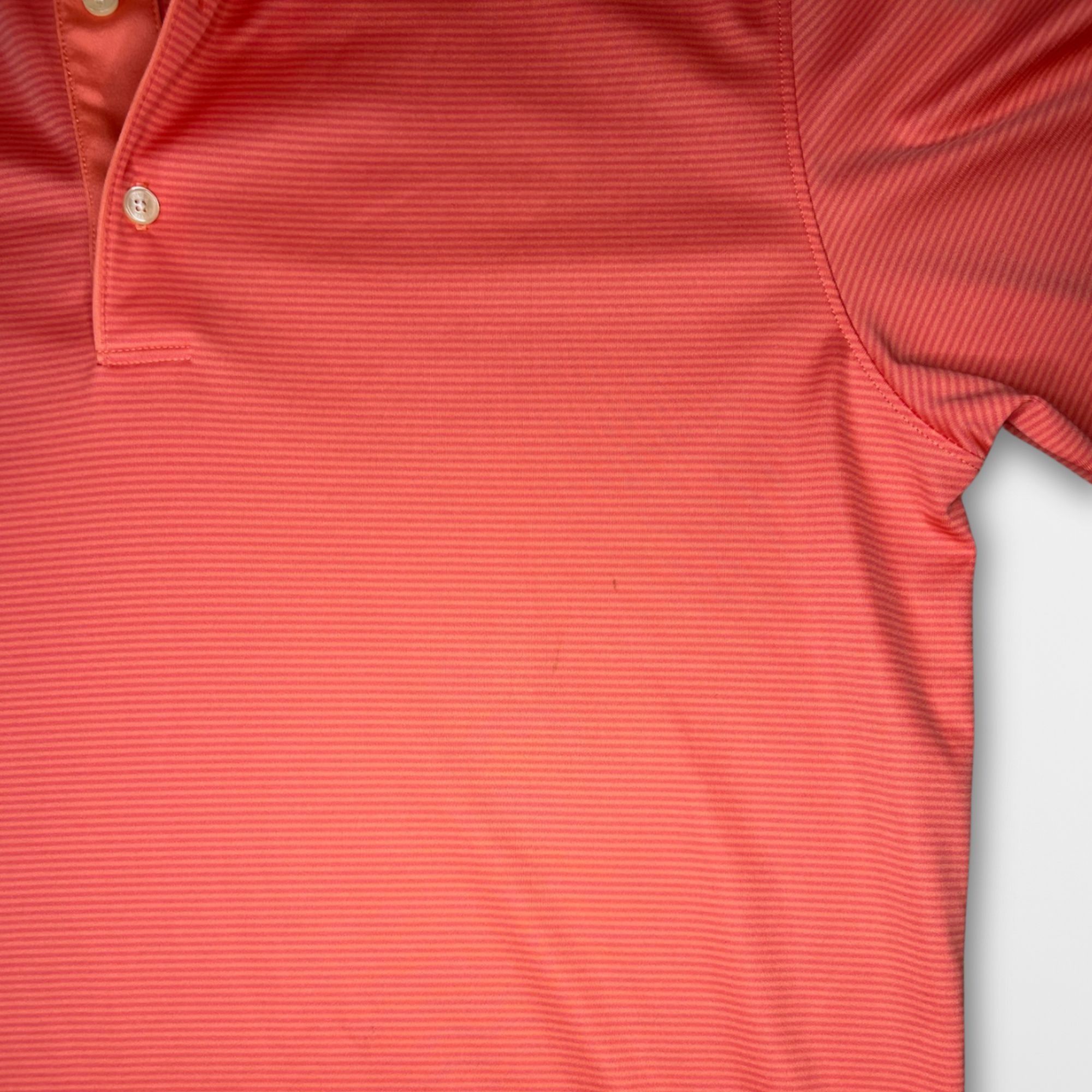 Greg Norman Greg Norman Mens Coral Striped Golf Polo Shirt Size M ML75 P Size US M / EU 48-50 / 2 - 4 Thumbnail