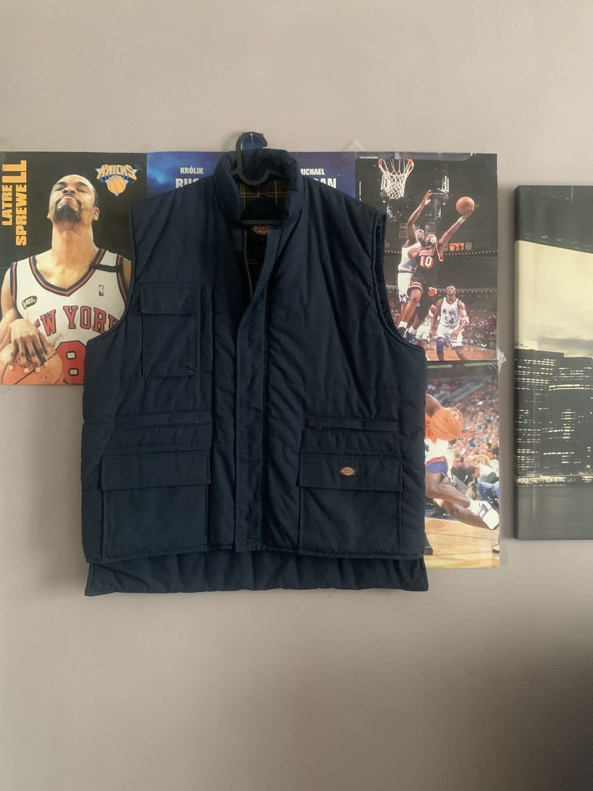 Dickies × Vintage Vintage Dickies Multi Pockets Navy Puffer Vest Size US XXL / EU 58 / 5 - 1 Thumbnail