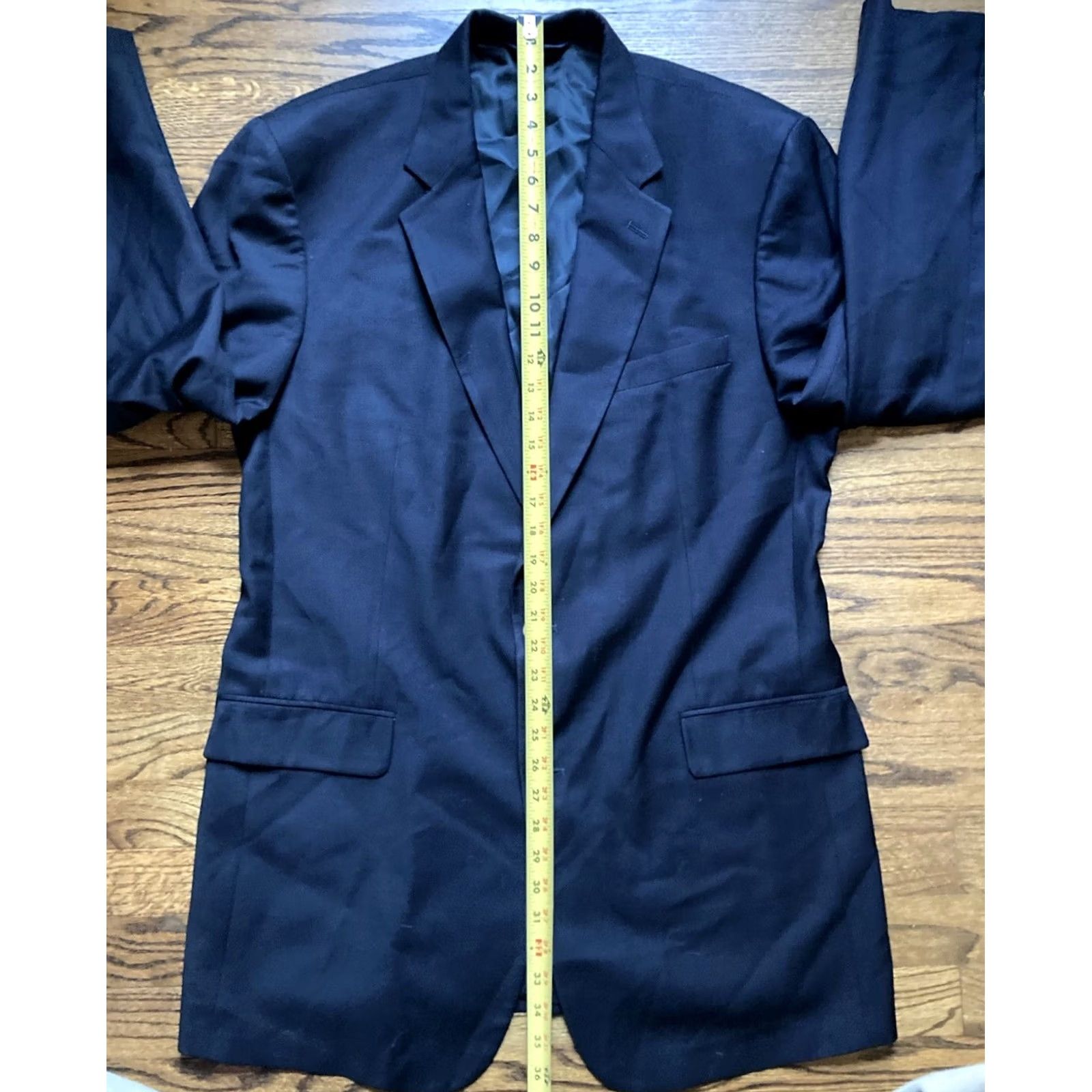 Brooks Brothers VINTAGE Brooks Brothers Brooksease Mens Blazer 44 Extra Long Black Gold Button Wool Blazer Men Size 44R - 6 Thumbnail